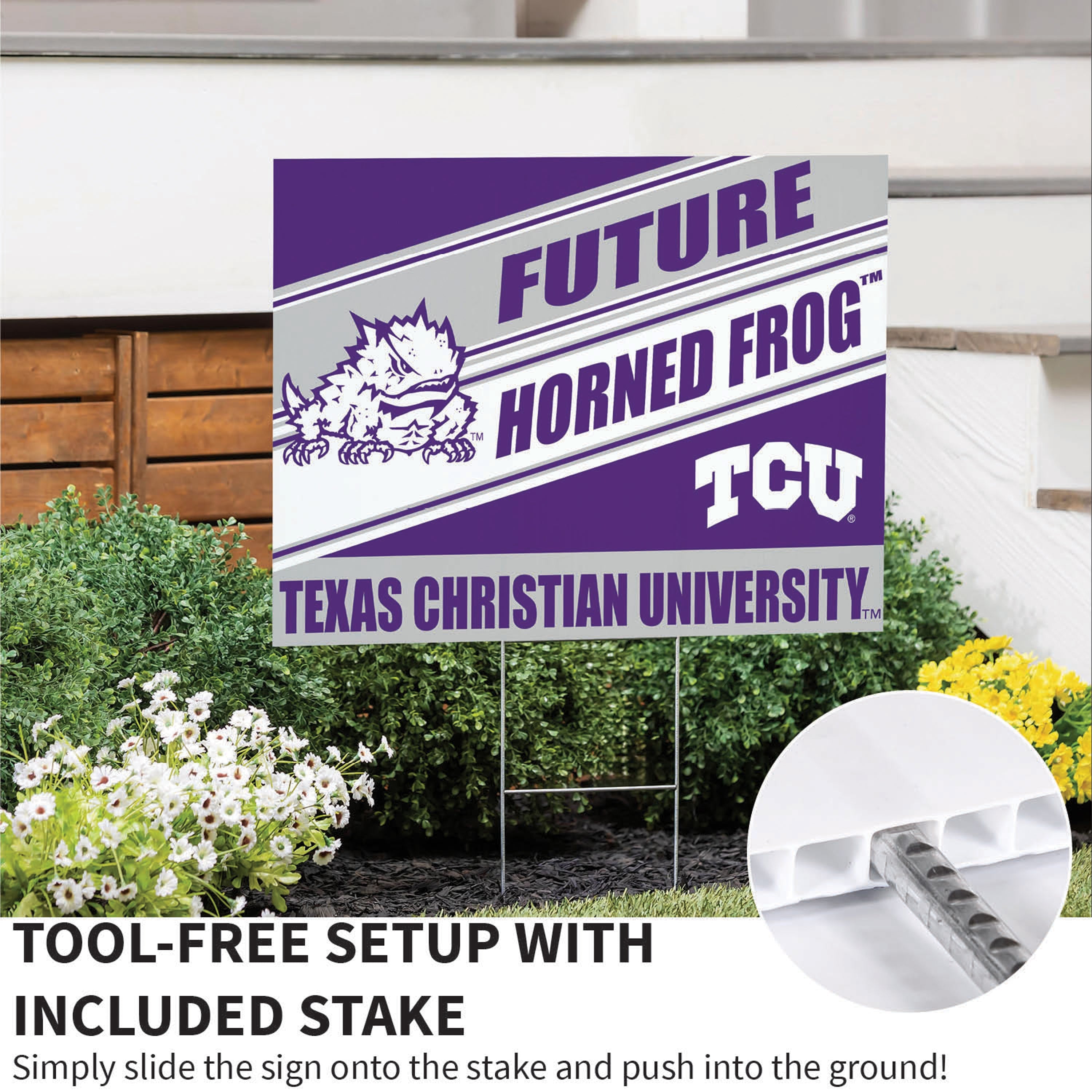 Texas Christian University Coroplast Yard Sign, Future Student - Sports Collectibles, Sports Memorabilia, Sports Fan Shop, Sports Gifts