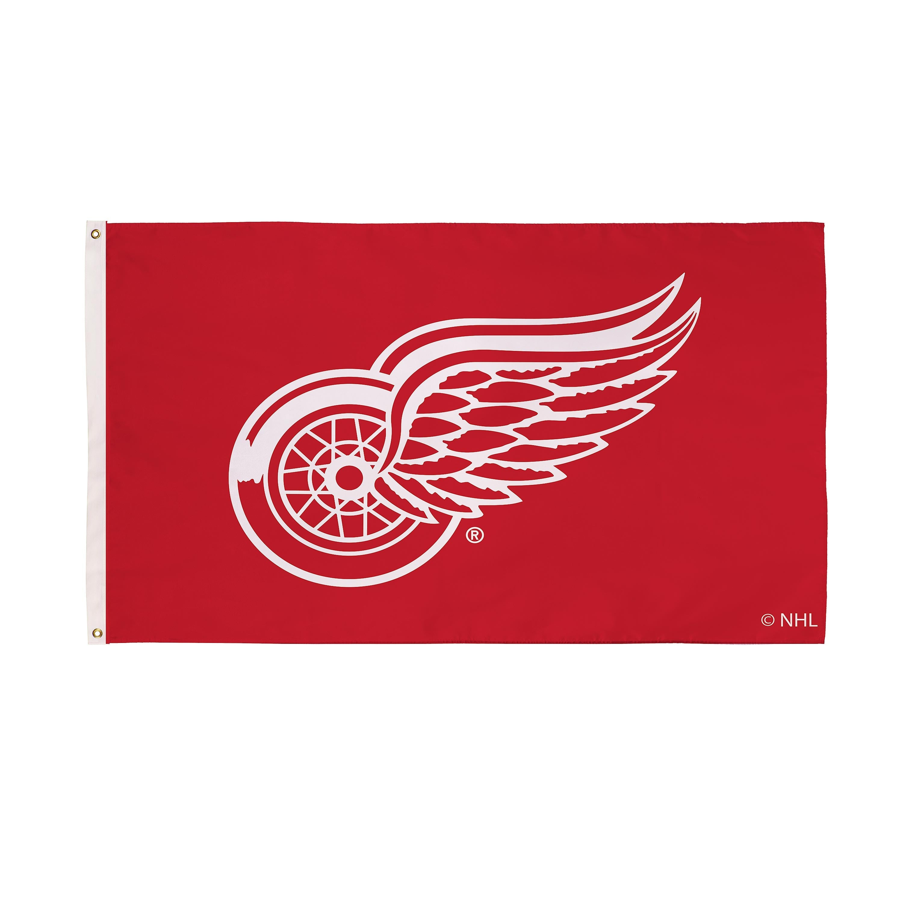 Detroit Red Wings Single Sided Estate Flag with 2 Grommets, 3'x5' - Sports Gifts, Sports Memorabilia, Sports Collectibles, Fan Shop