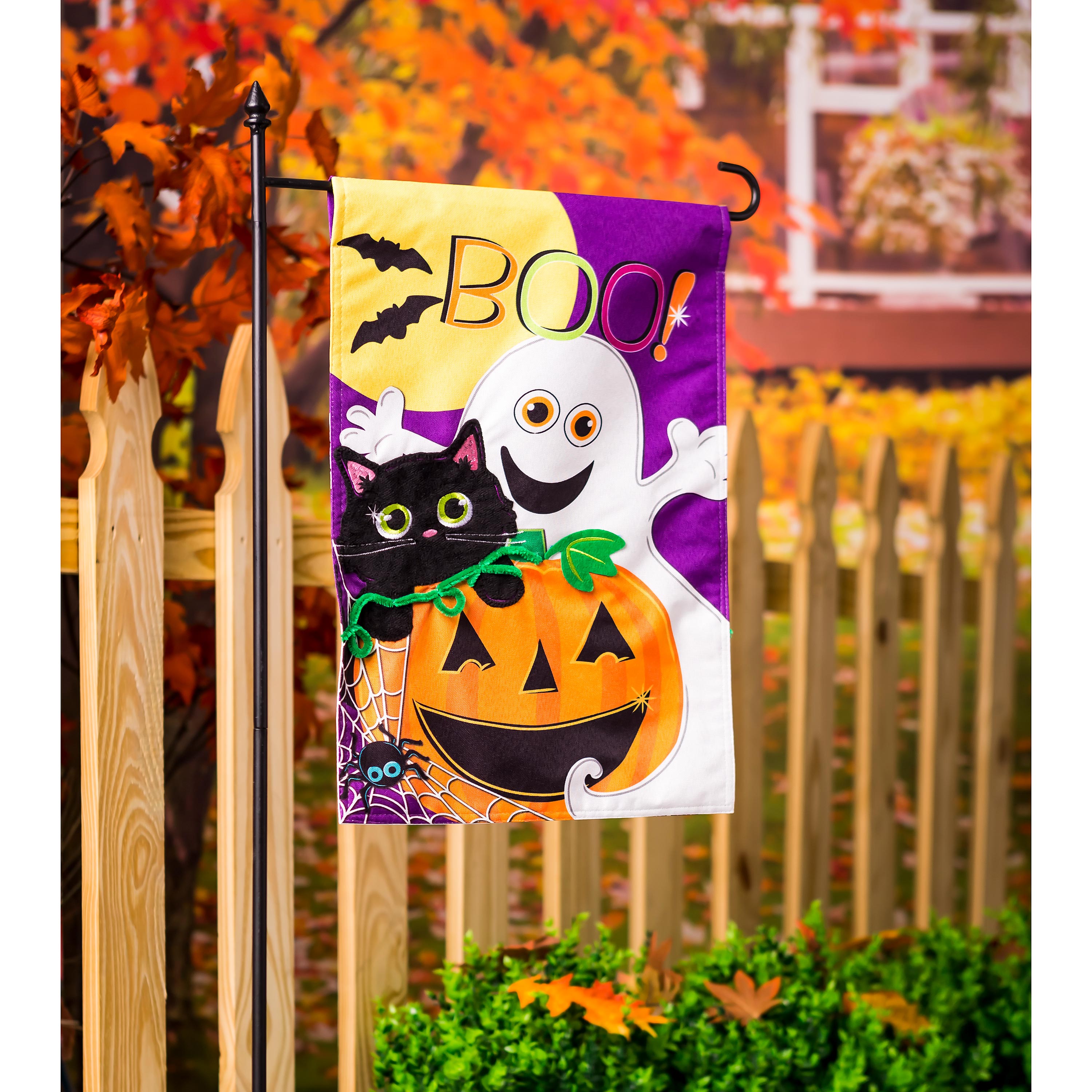 Halloween BOO Garden Linen Flag - Sports Collectibles, Sports Memorabilia, Sports Fan Shop, Sports Gifts