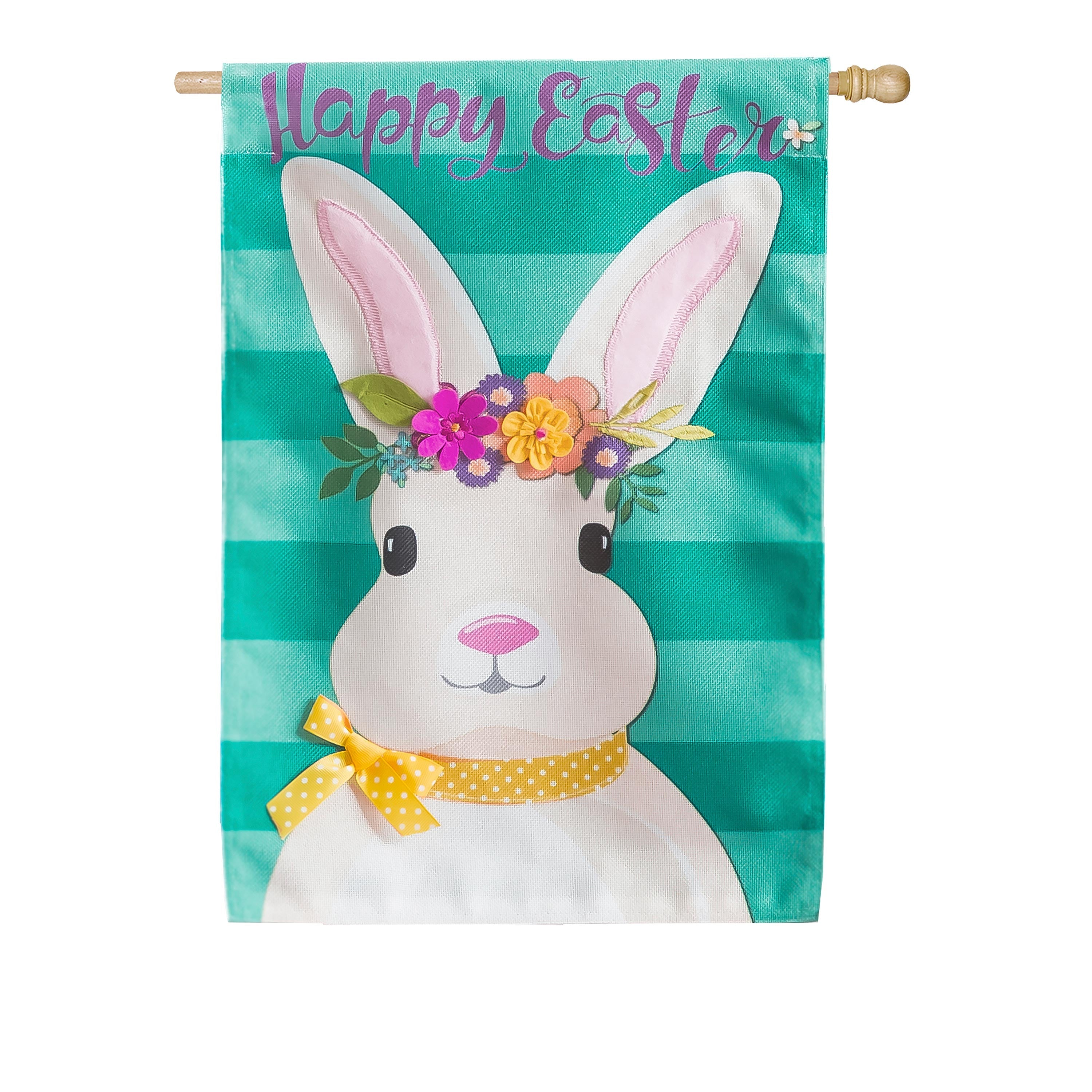 Easter Bunny House Burlap Flag - Sports Collectibles, Sports Memorabilia, Sports Fan Shop, Sports Gifts