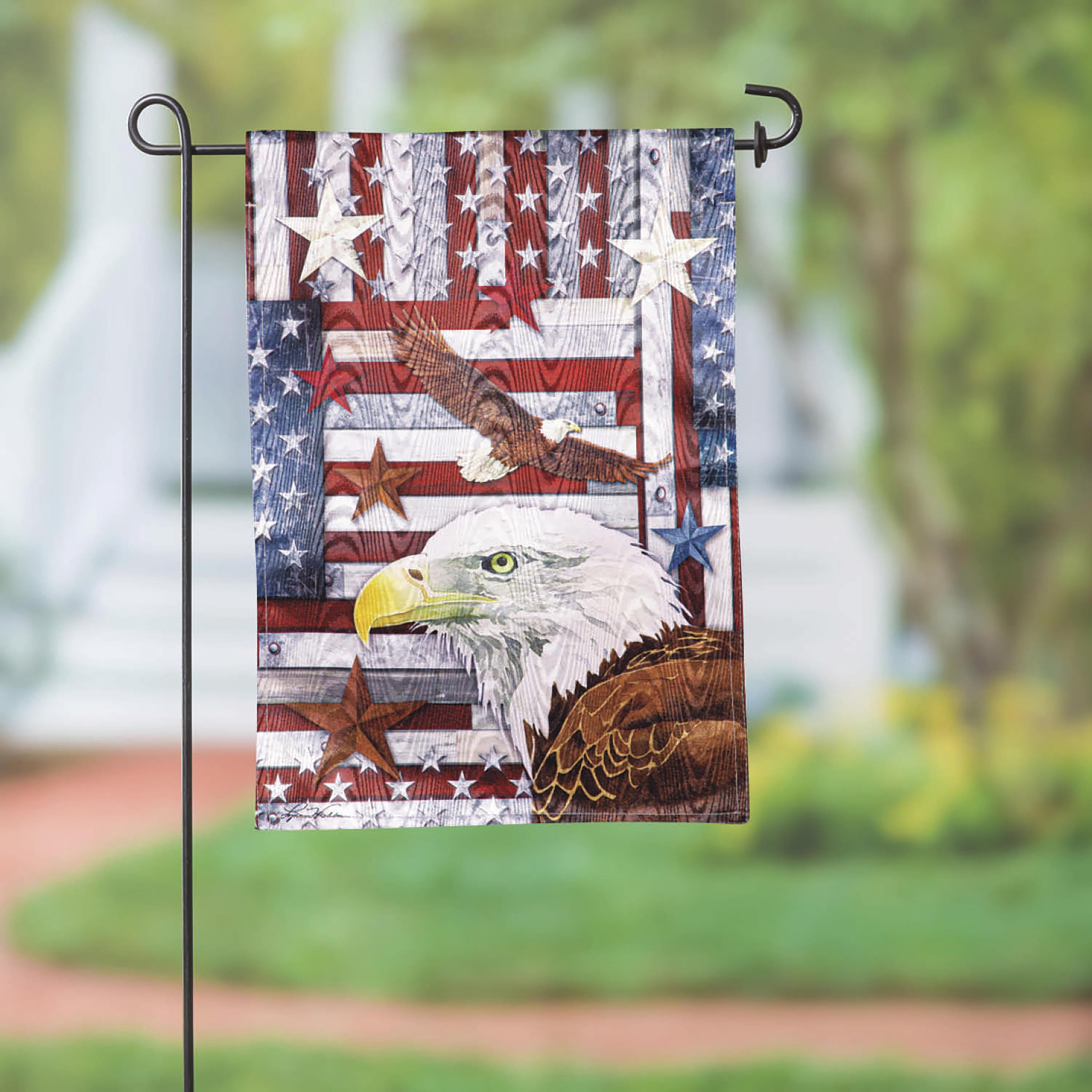 Eagle Moire Garden Flag - Sports Collectibles, Sports Memorabilia, Sports Fan Shop, Sports Gifts