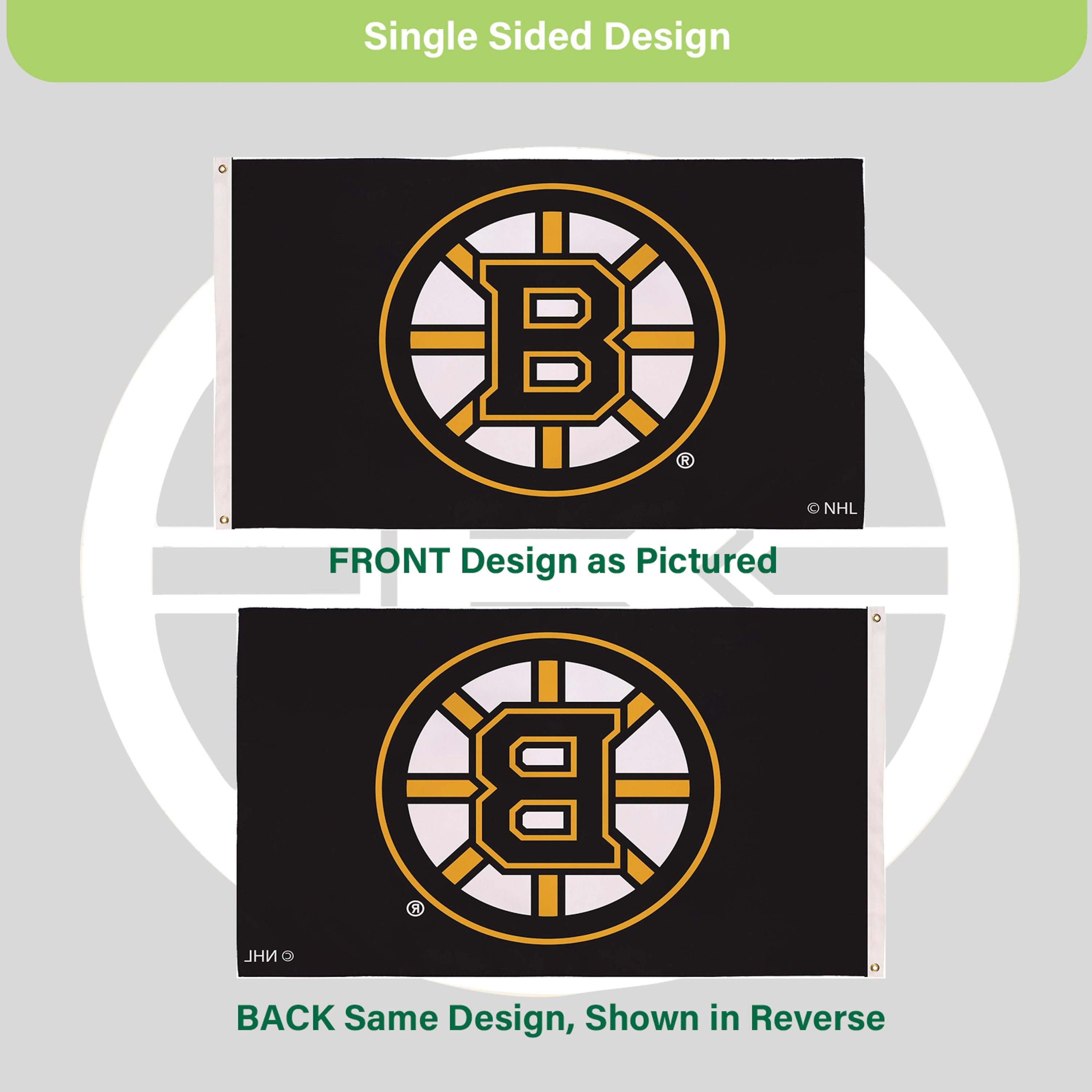 3'x5' Single Sided Flag w/ 2 Grommets, Boston Bruins - Sports Gifts, Sports Memorabilia, Sports Collectibles, Fan Shop