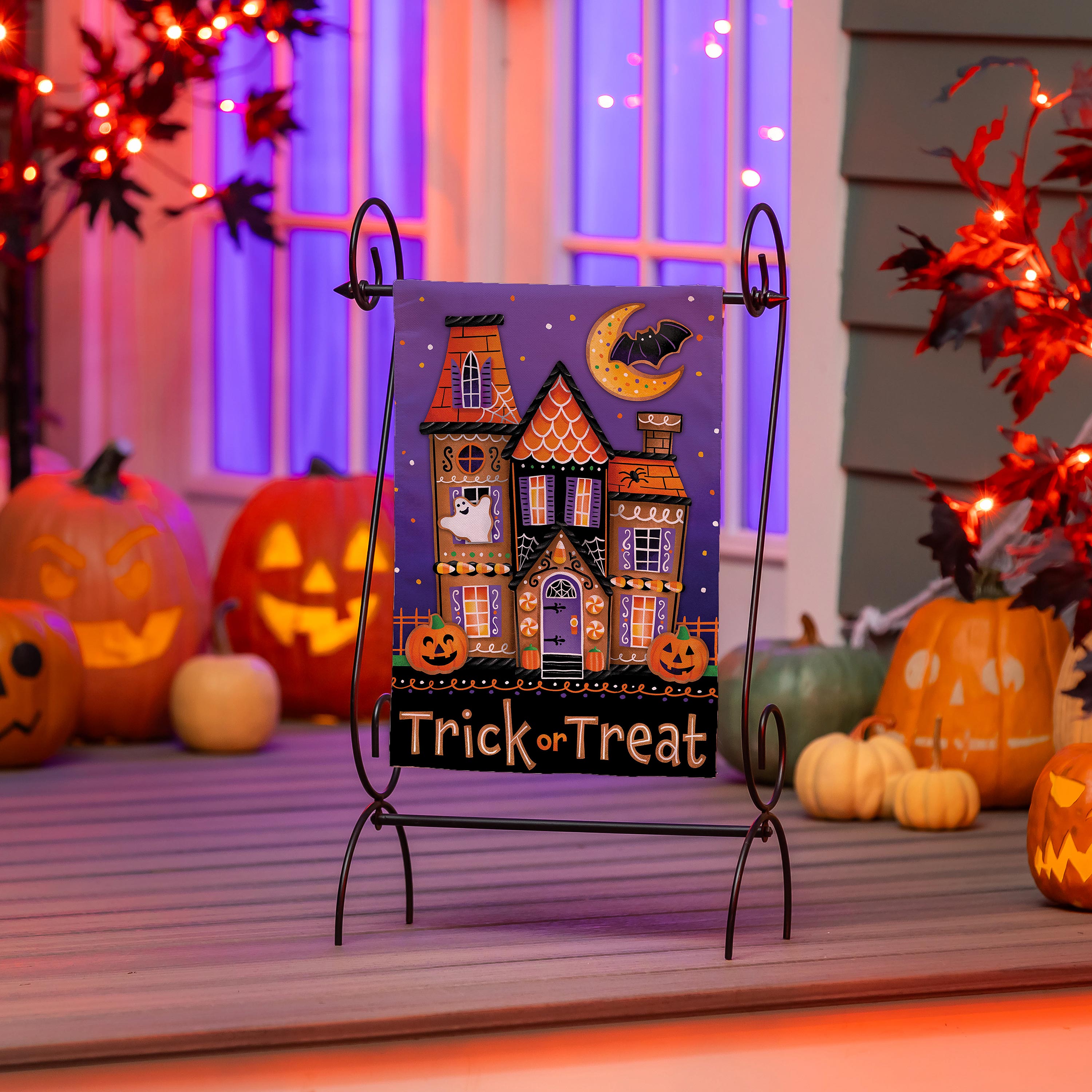 Trick or Sweets Lustre Garden Flag - Sports Collectibles, Sports Memorabilia, Sports Fan Shop, Sports Gifts