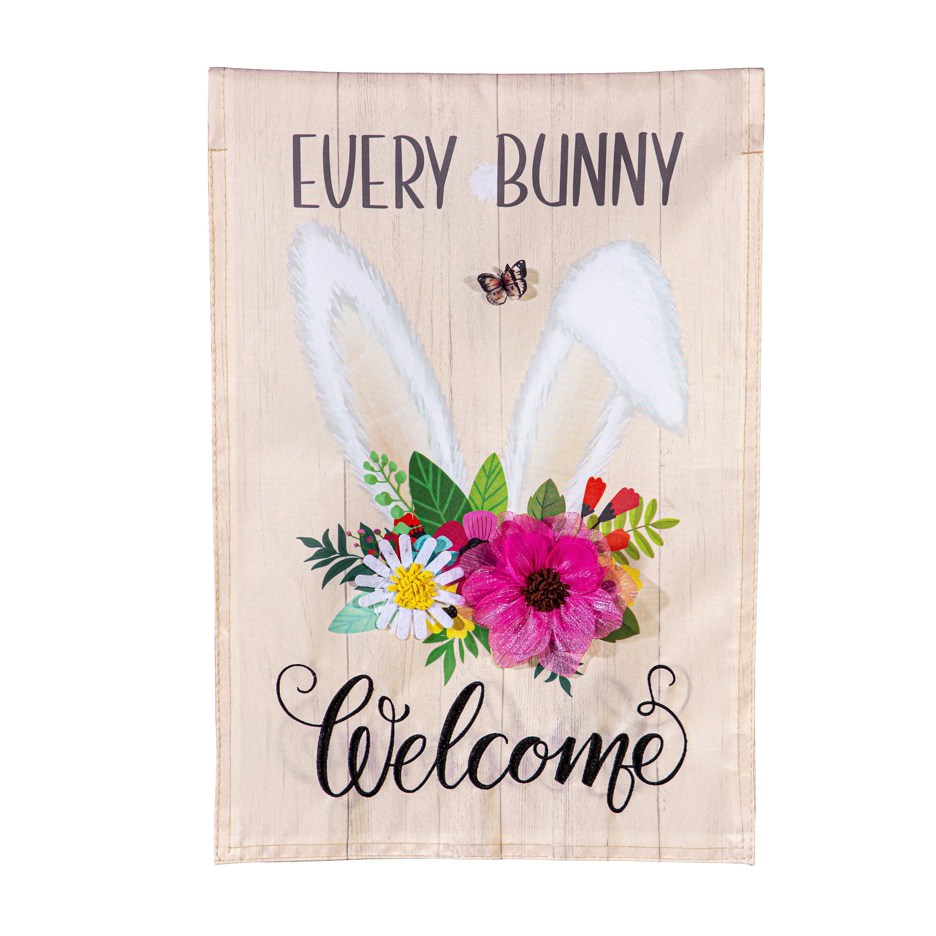 Every Bunny Welcome Applique Garden Flag - Sports Collectibles, Sports Memorabilia, Sports Fan Shop, Sports Gifts