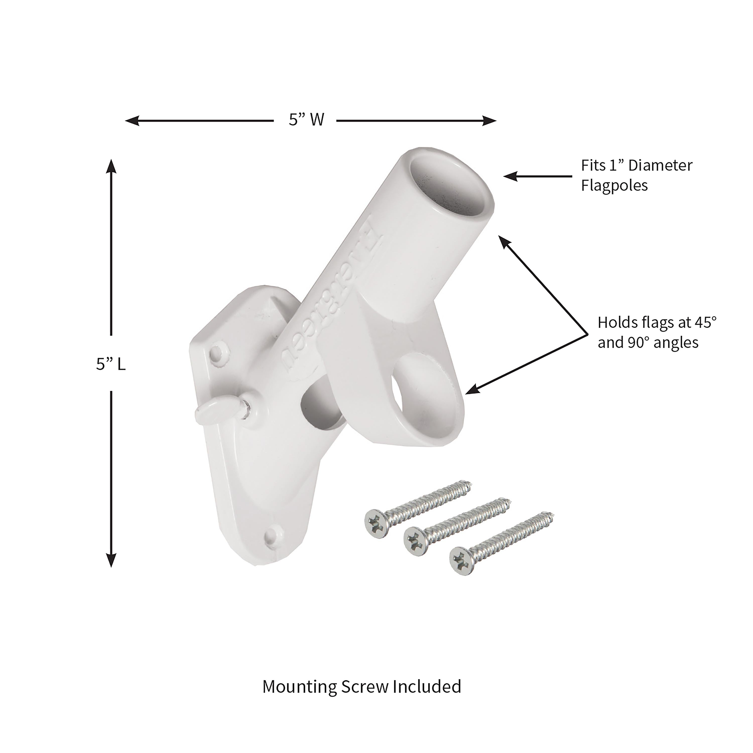 2-Position Aluminum House Flag Bracket, White Finish - Sports Collectibles, Sports Memorabilia, Sports Fan Shop, Sports Gifts