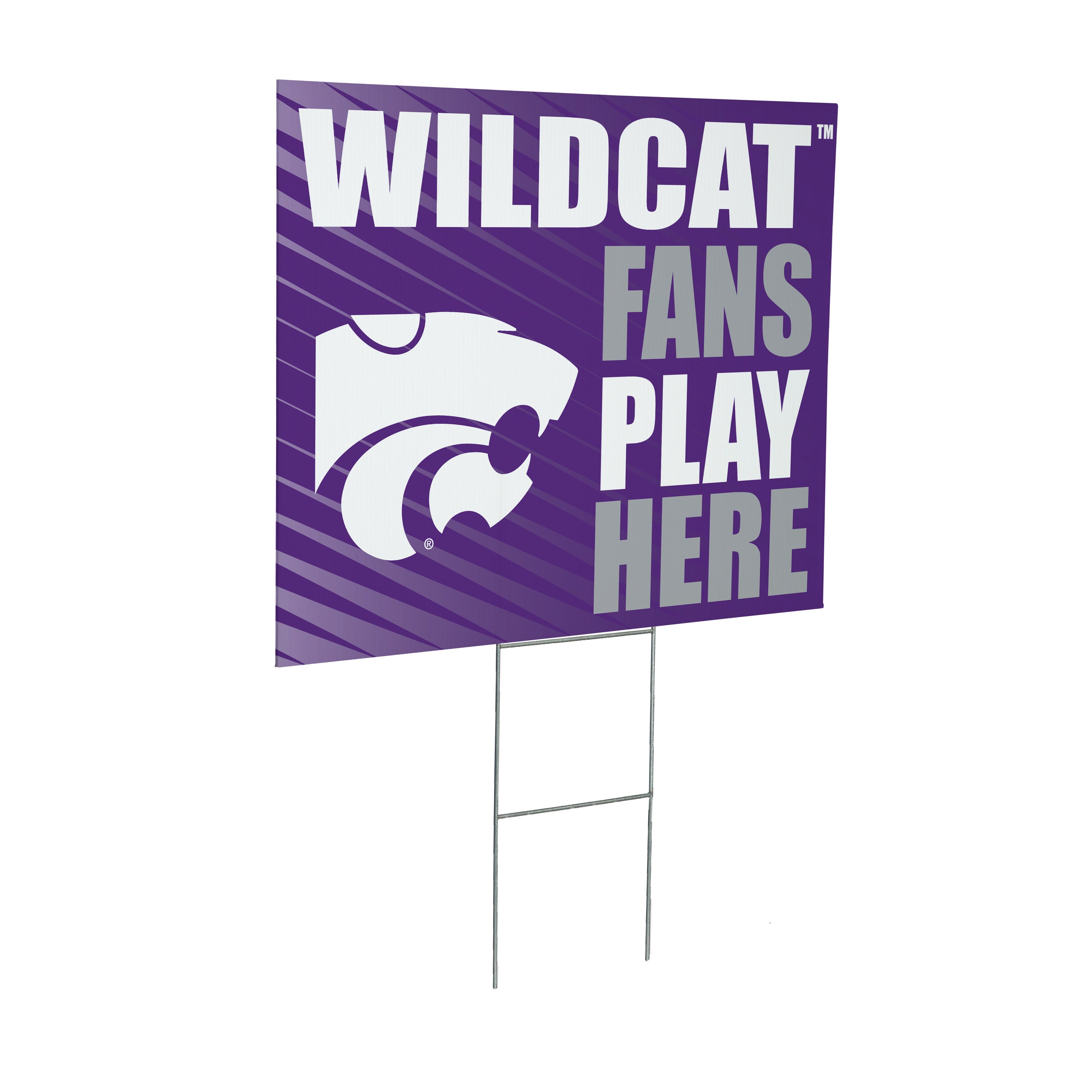 Kansas State University Coroplast Yard Sign "Fans Play Here" - Sports Collectibles, Sports Memorabilia, Sports Fan Shop, Sports Gifts