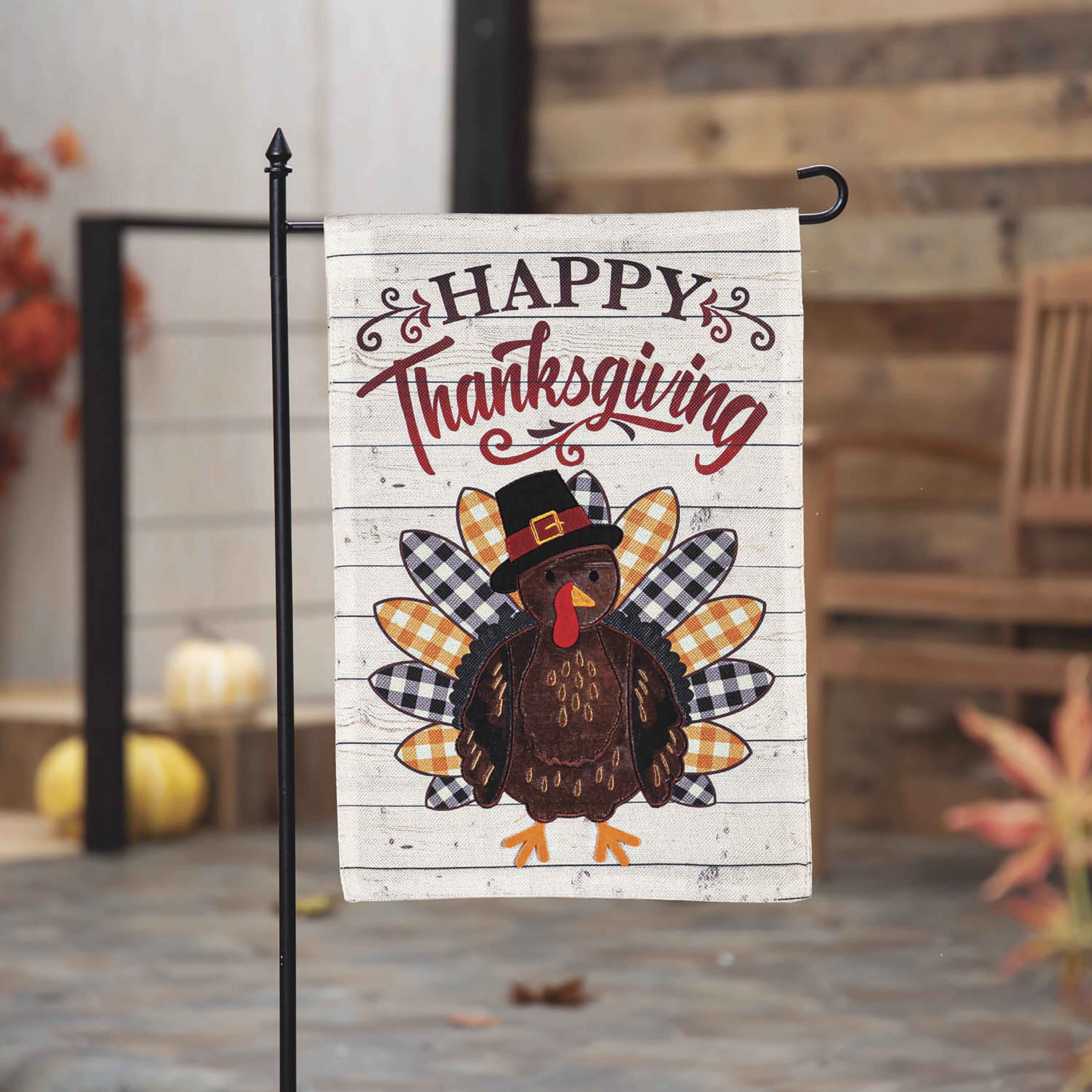 Pilgrim Turkey Garden Burlap Flag - Sports Collectibles, Sports Memorabilia, Sports Fan Shop, Sports Gifts
