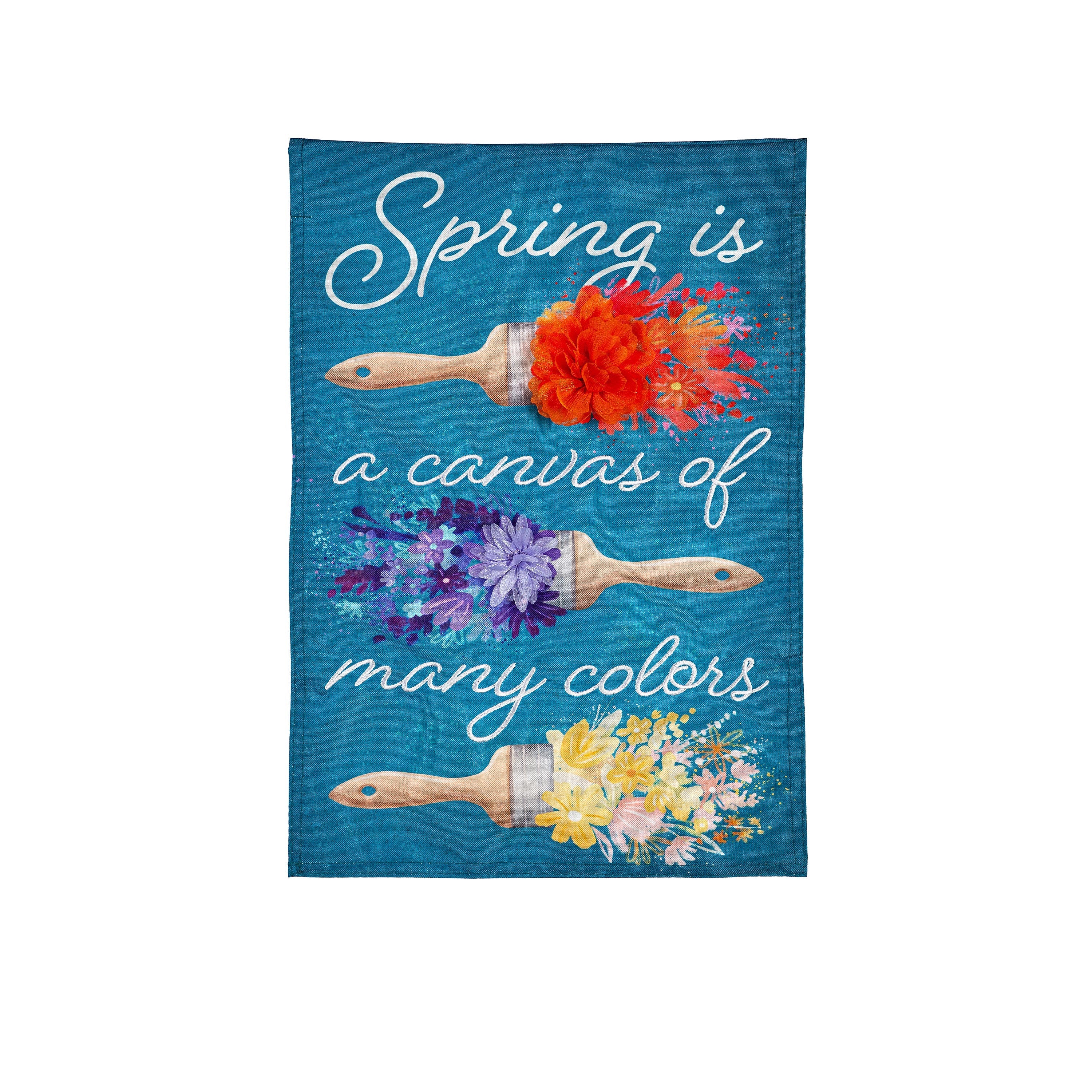 Spring is a Canvas of Many Colors Linen Garden Flag - Sports Gifts, Sports Memorabilia, Sports Collectibles, Fan Shop