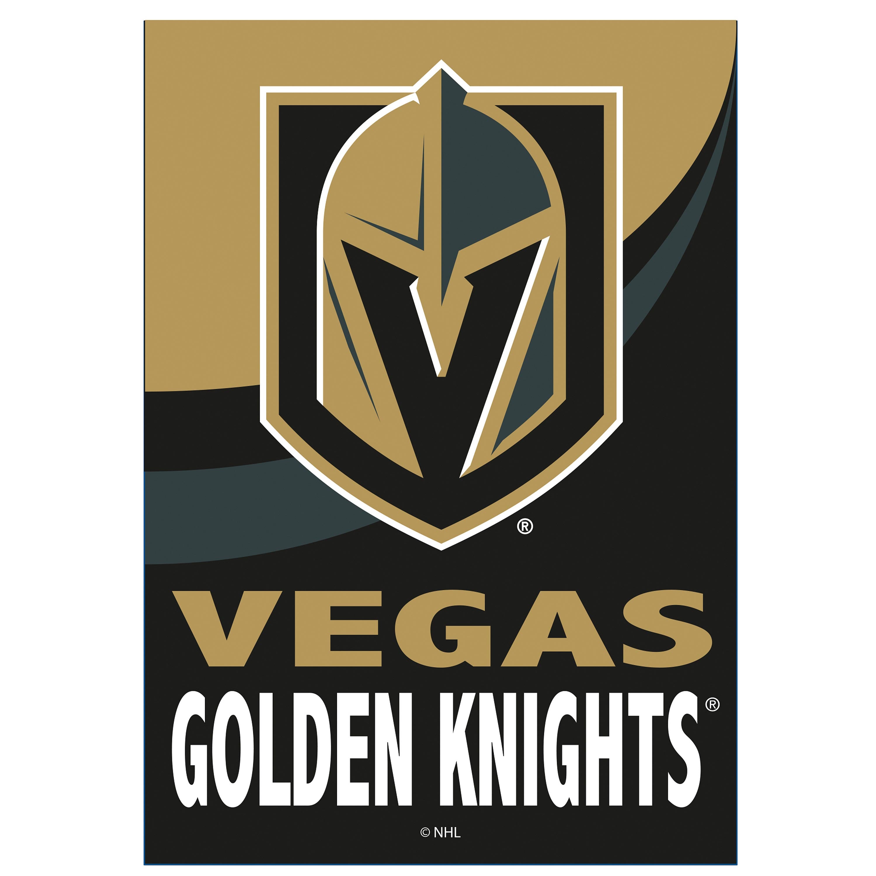 Vegas Golden Knights Burlap Flag House Size - Sports Collectibles, Sports Memorabilia, Sports Fan Shop, Sports Gifts