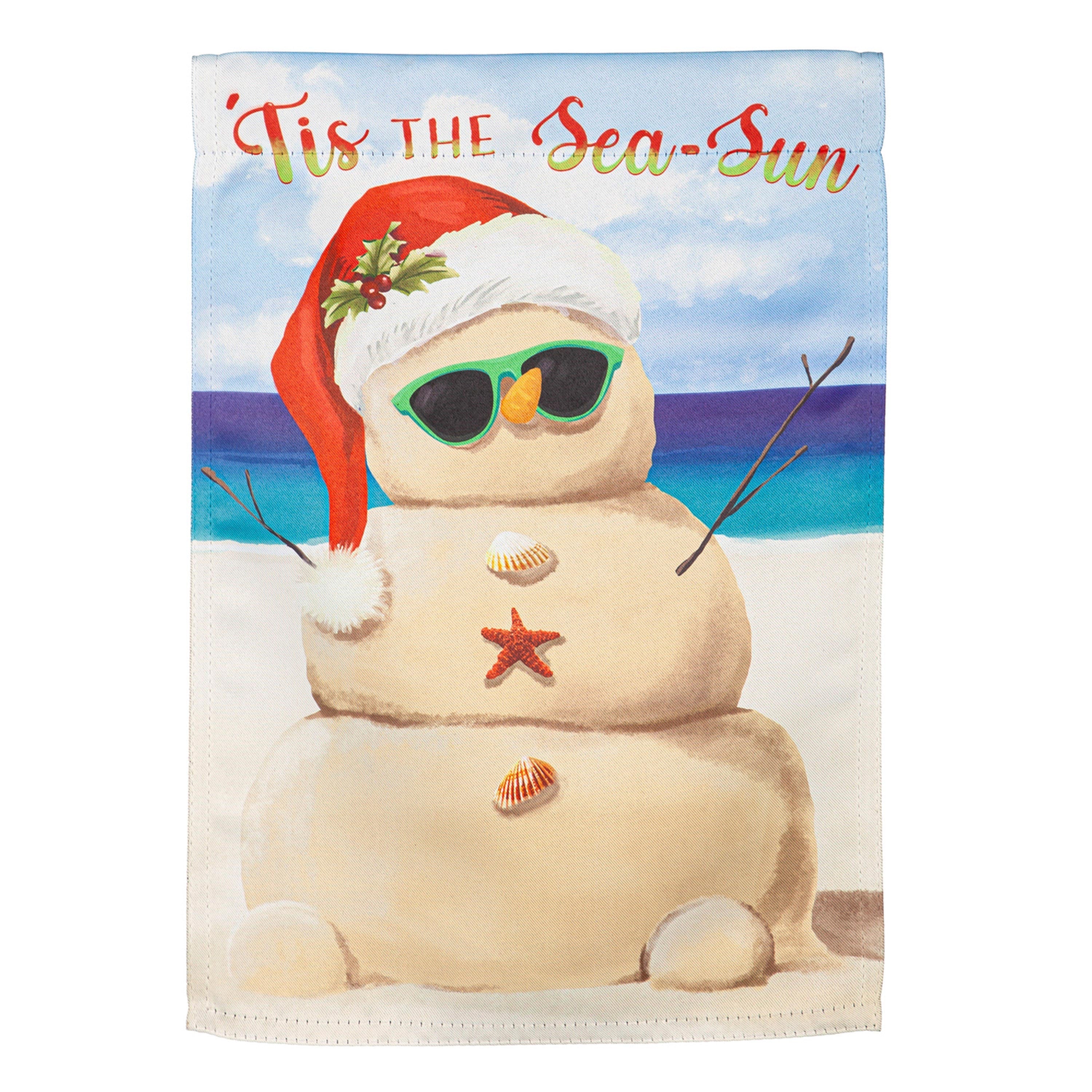 Sand Snowman Suede House Flag - Sports Collectibles, Sports Memorabilia, Sports Fan Shop, Sports Gifts