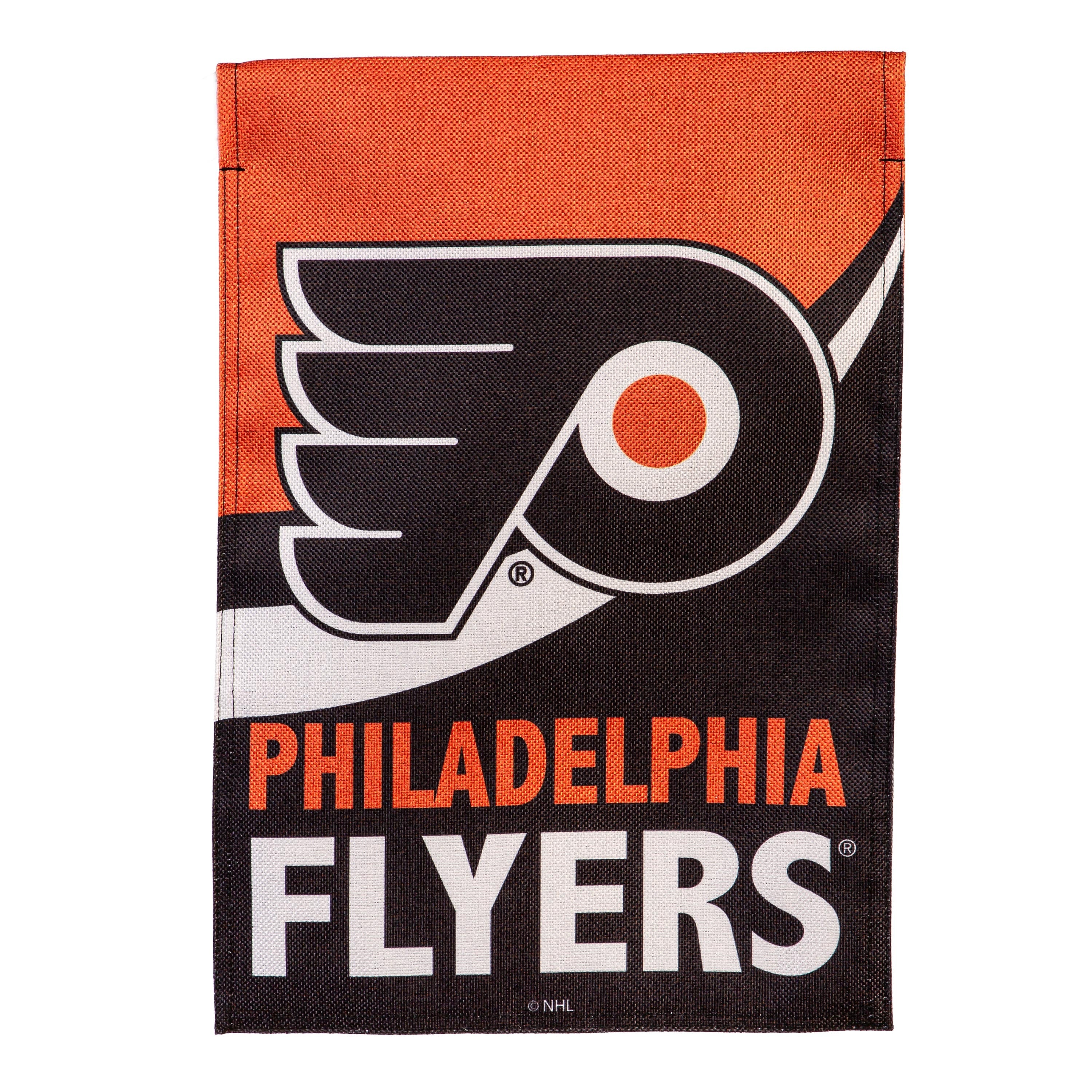 Philadelphia Flyers Burlap Flag GDN Size - Sports Collectibles, Sports Memorabilia, Sports Fan Shop, Sports Gifts