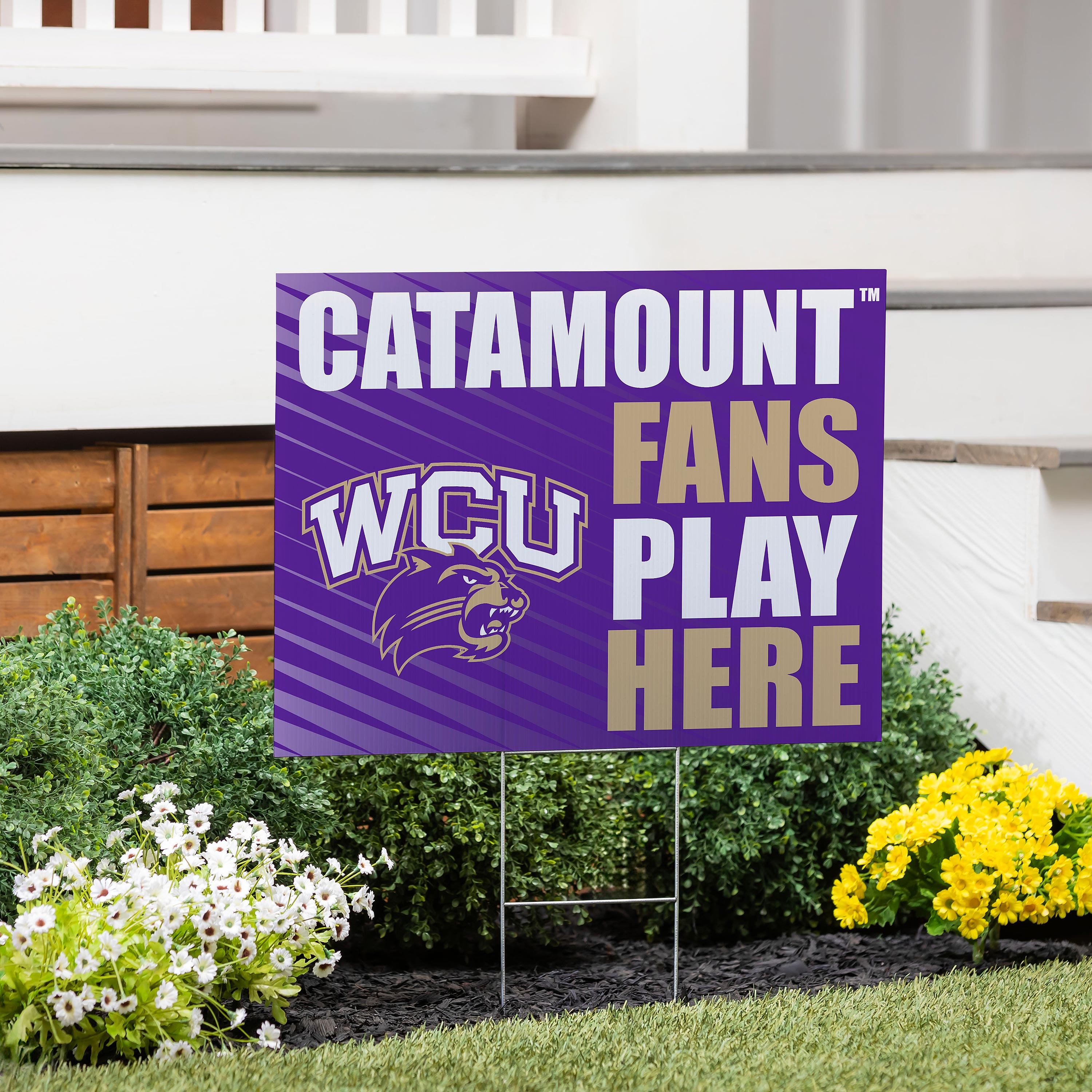 Western Carolina University Coroplast Yard Sign "Fans Play Here" - Sports Collectibles, Sports Memorabilia, Sports Fan Shop, Sports Gifts