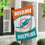 Miami Dolphins Suede Flag, House - Sports Collectibles, Sports Memorabilia, Sports Fan Shop, Sports Gifts