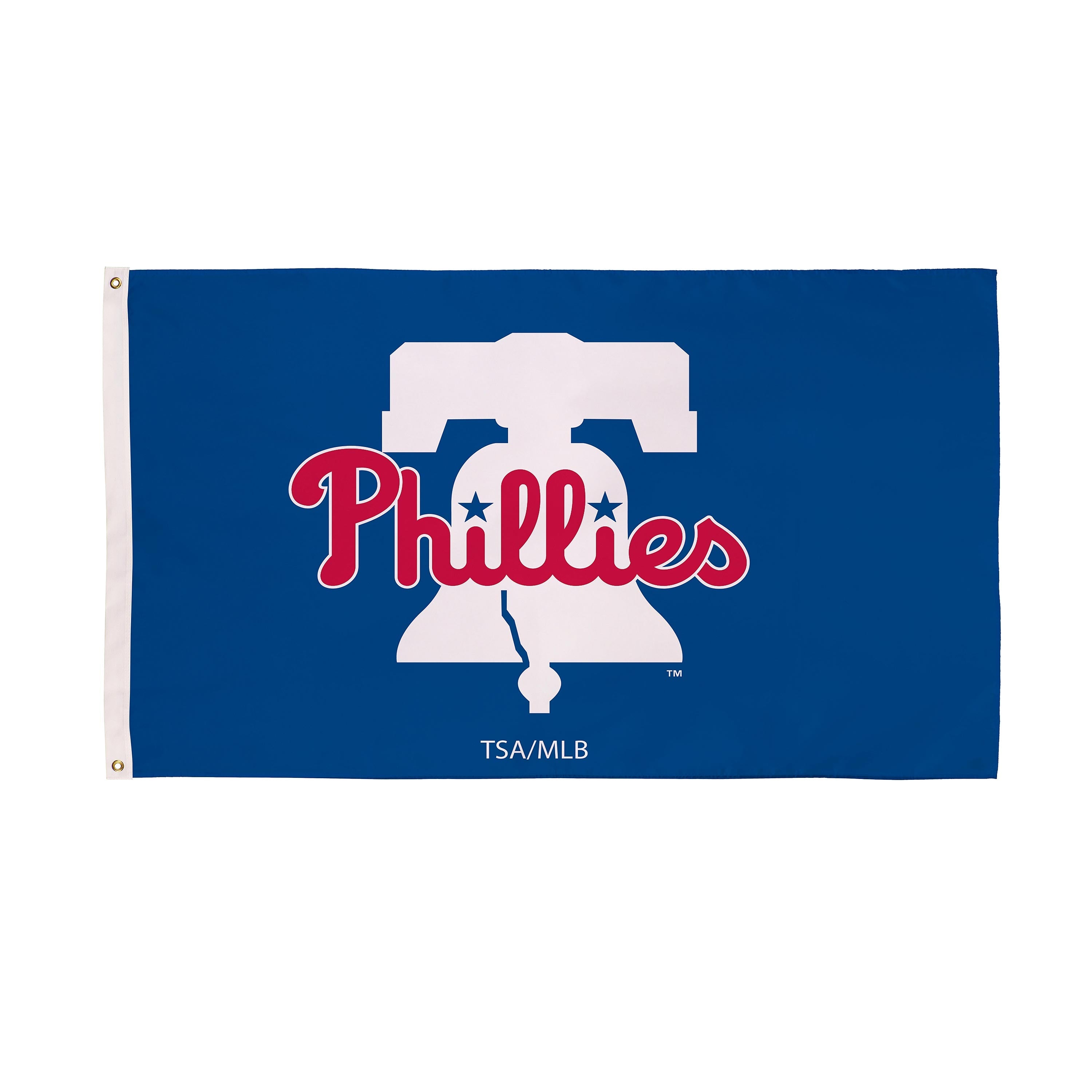 Philadelphia Phillies Single Sided Flag w/ 2 Grommets, 3'x5' - Sports Collectibles, Sports Memorabilia, Sports Fan Shop, Sports Gifts