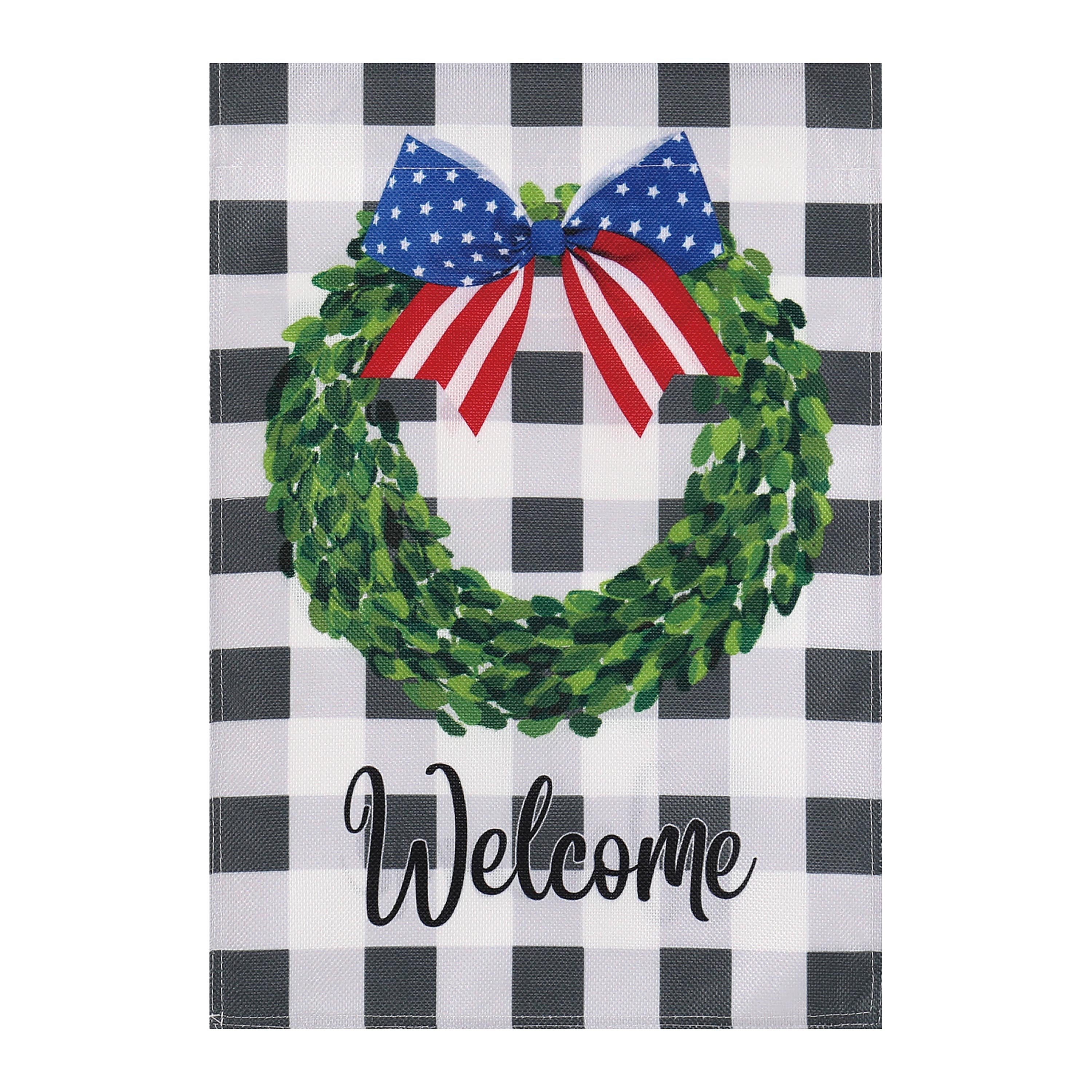 Boxwood Plaid House Burlap Flag - Sports Collectibles, Sports Memorabilia, Sports Fan Shop, Sports Gifts