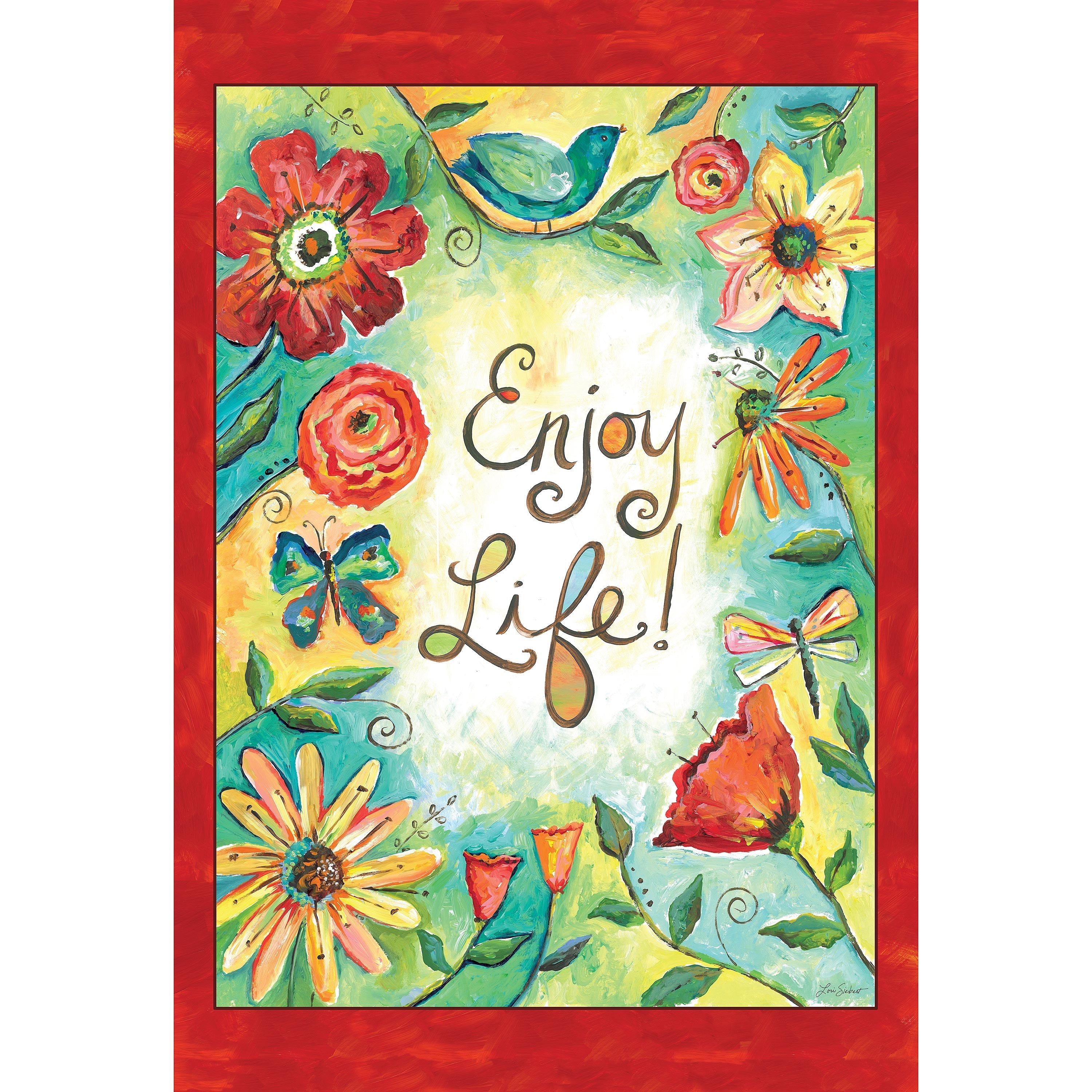 Field of Flowers Suede Garden Flag - Sports Gifts, Sports Memorabilia, Sports Collectibles, Fan Shop
