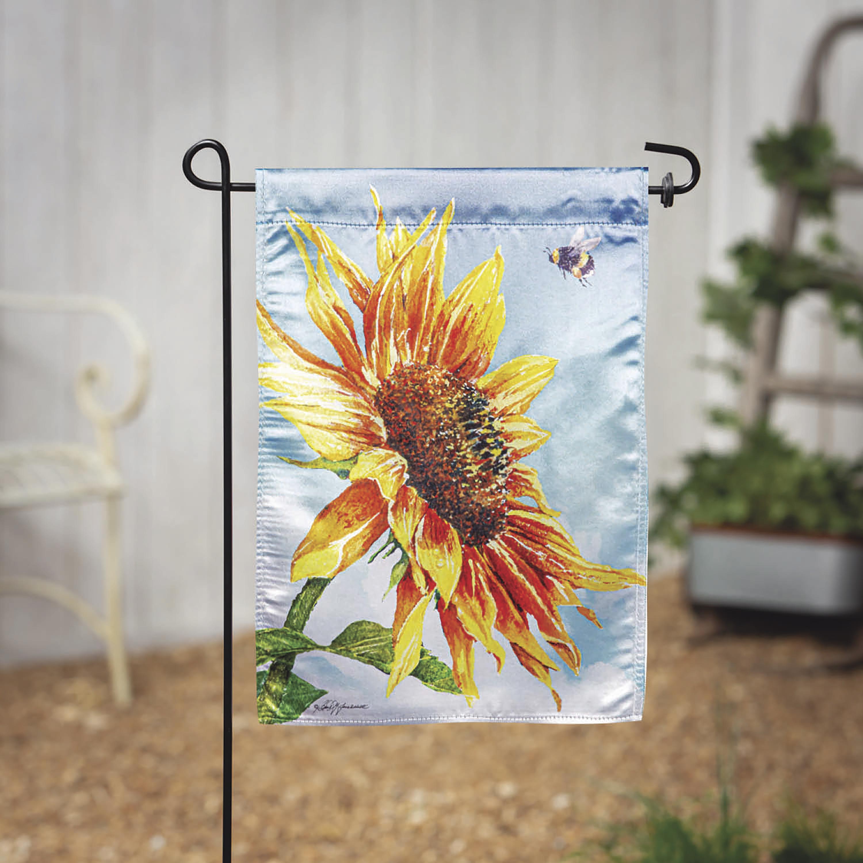 New Morning Sunflower Lustre Garden Flag - Sports Collectibles, Sports Memorabilia, Sports Fan Shop, Sports Gifts