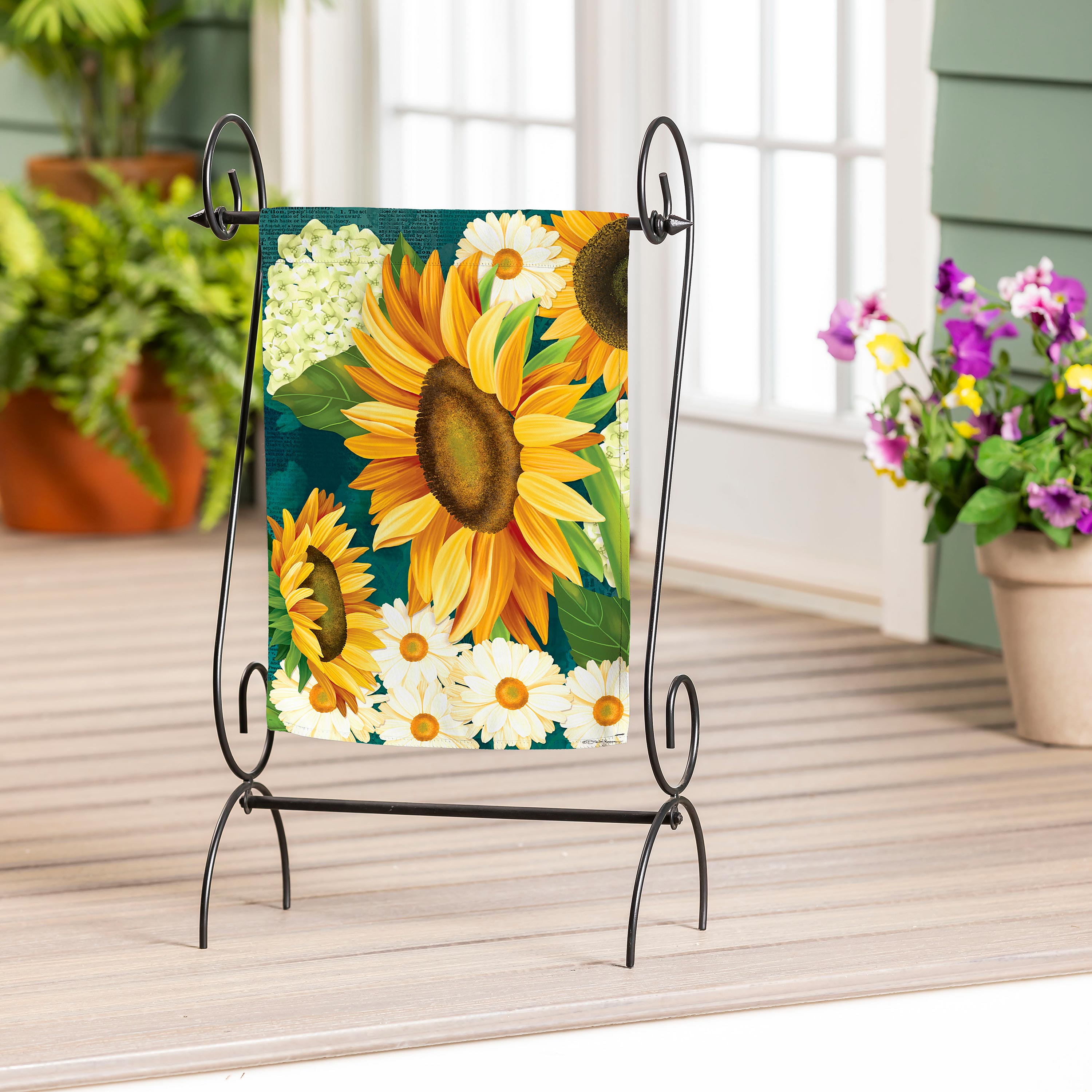 Sunflower Bloom Burlap Garden Flag - Sports Collectibles, Sports Memorabilia, Sports Fan Shop, Sports Gifts