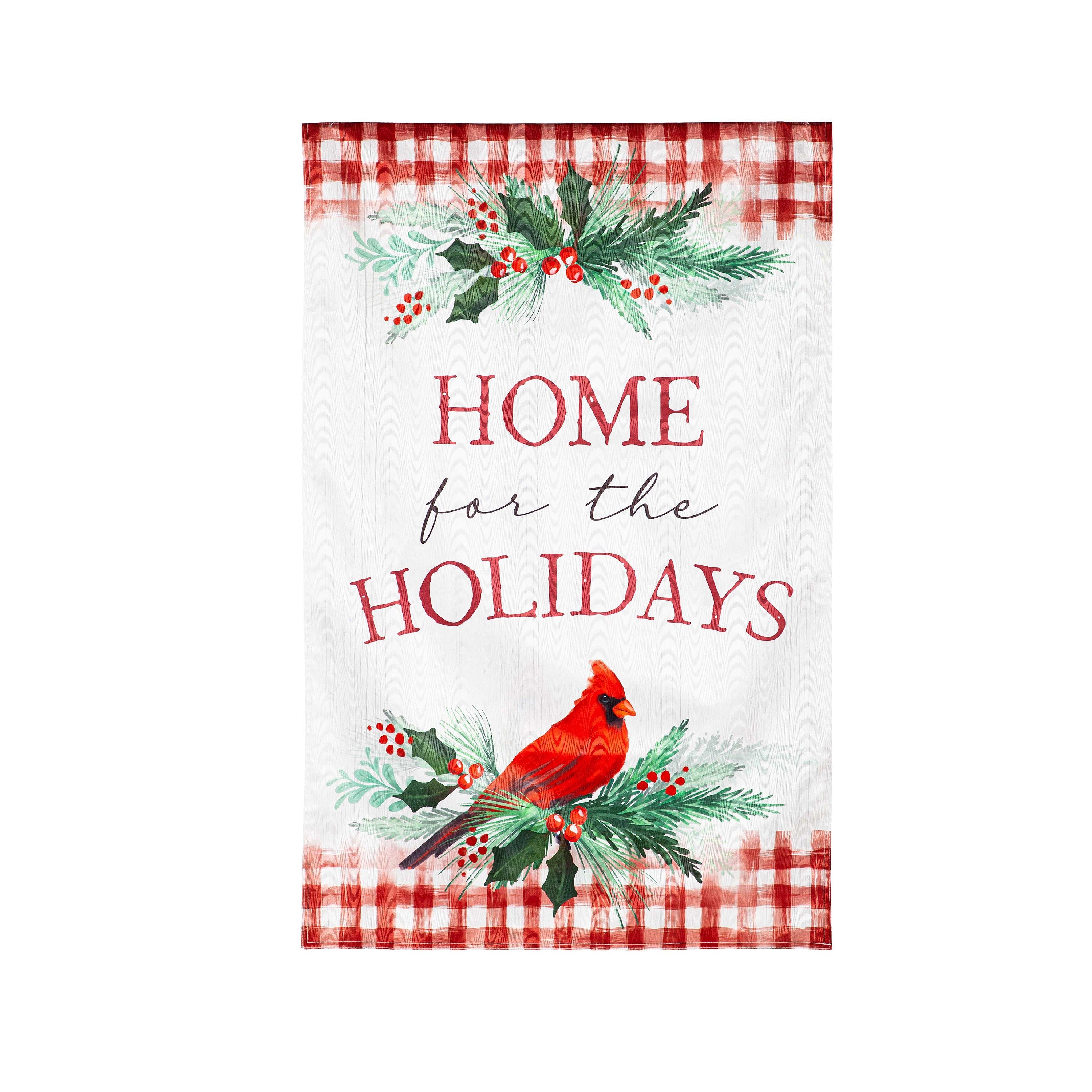 Holiday Cardinal Moire House Flag - Sports Collectibles, Sports Memorabilia, Sports Fan Shop, Sports Gifts
