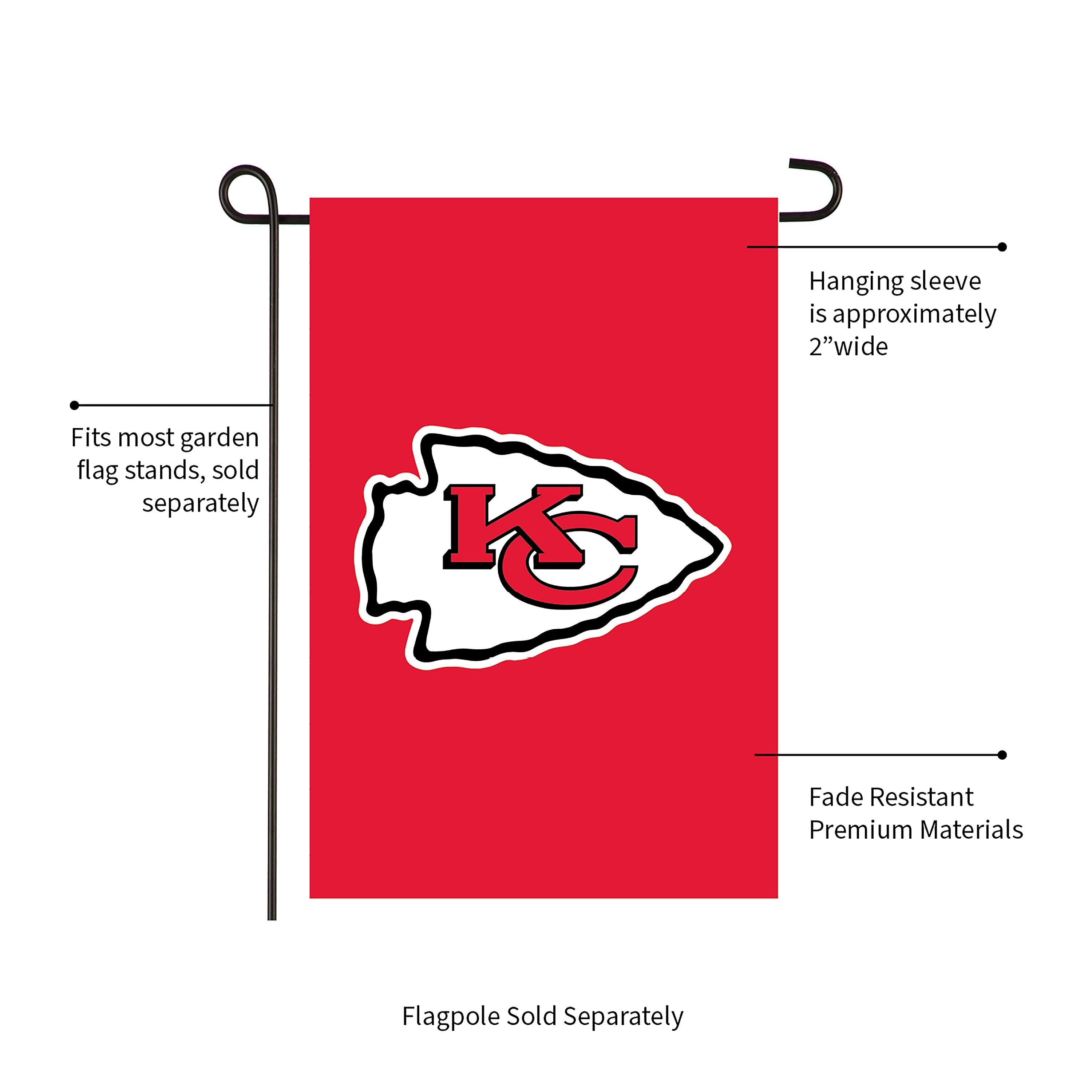 Applique Flag, Gar., Kansas City Chiefs - Sports Collectibles, Sports Memorabilia, Sports Fan Shop, Sports Gifts