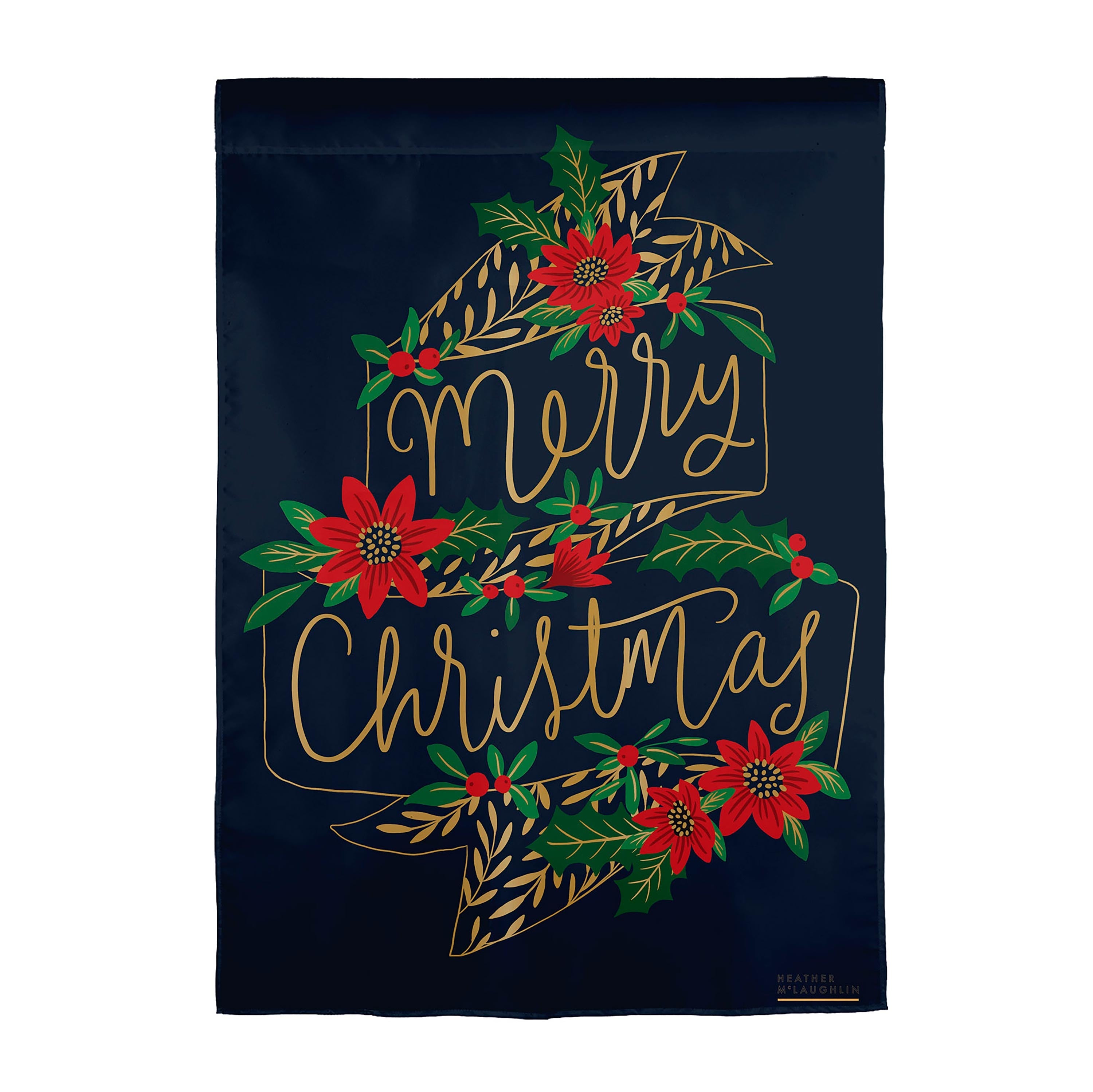 Merry Christmas Lustre Garden Flag - Sports Gifts, Sports Memorabilia, Sports Collectibles, Fan Shop