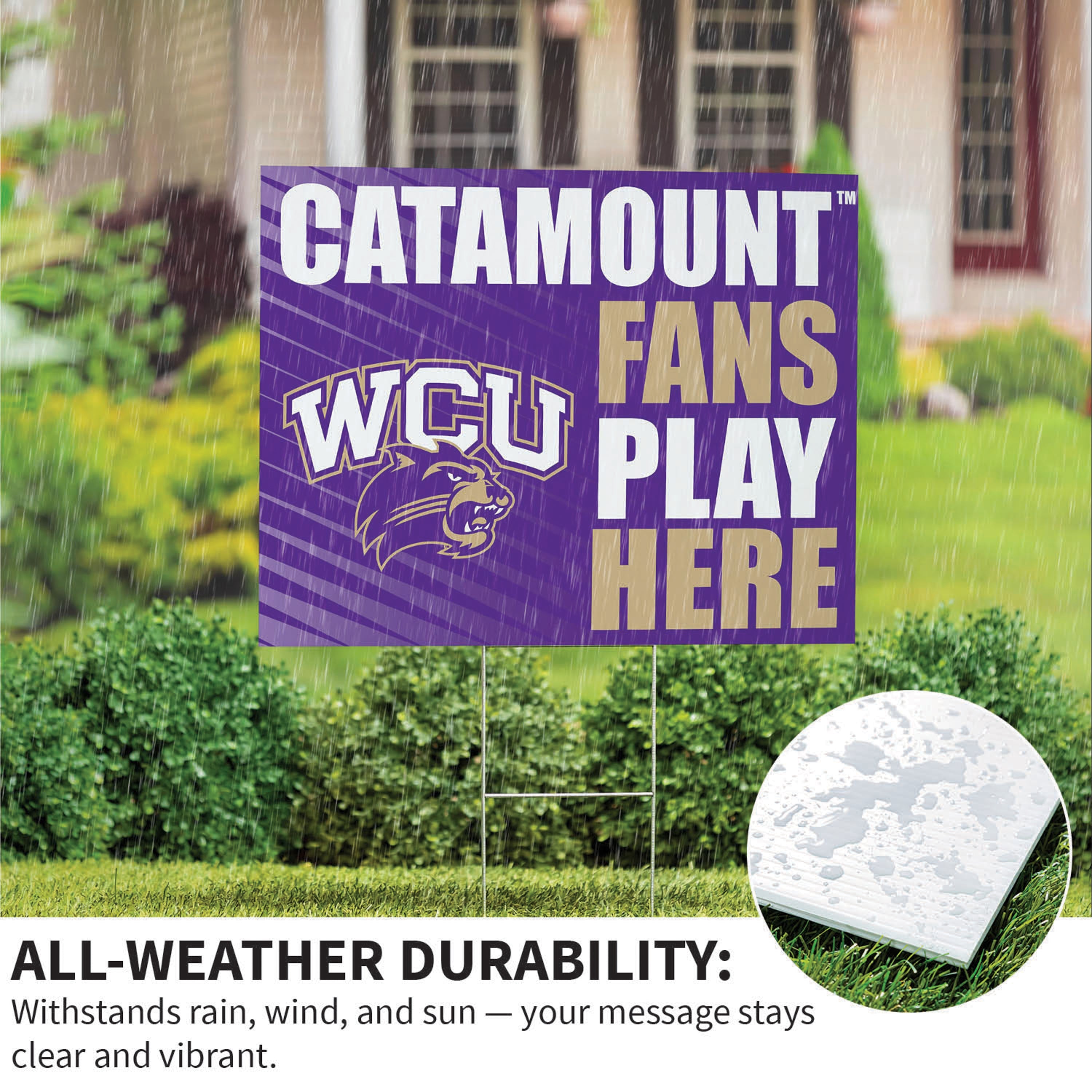 Western Carolina University Coroplast Yard Sign "Fans Play Here" - Sports Collectibles, Sports Memorabilia, Sports Fan Shop, Sports Gifts