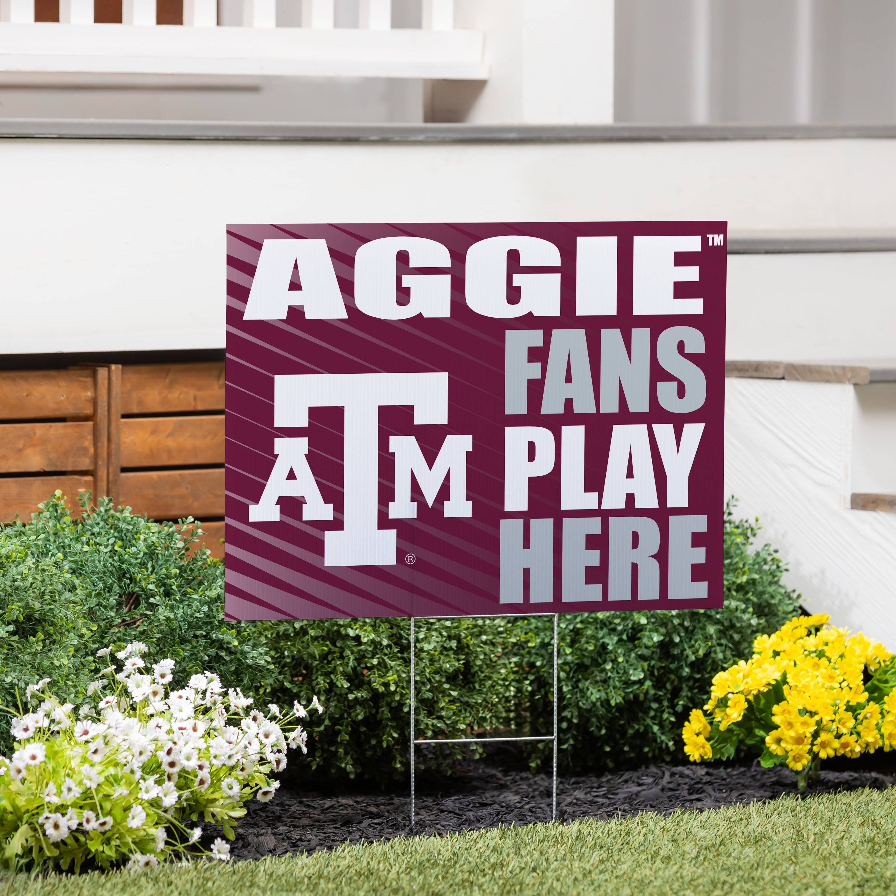 Texas A&M Coroplast Yard Sign "Fans Play Here" - Sports Collectibles, Sports Memorabilia, Sports Fan Shop, Sports Gifts