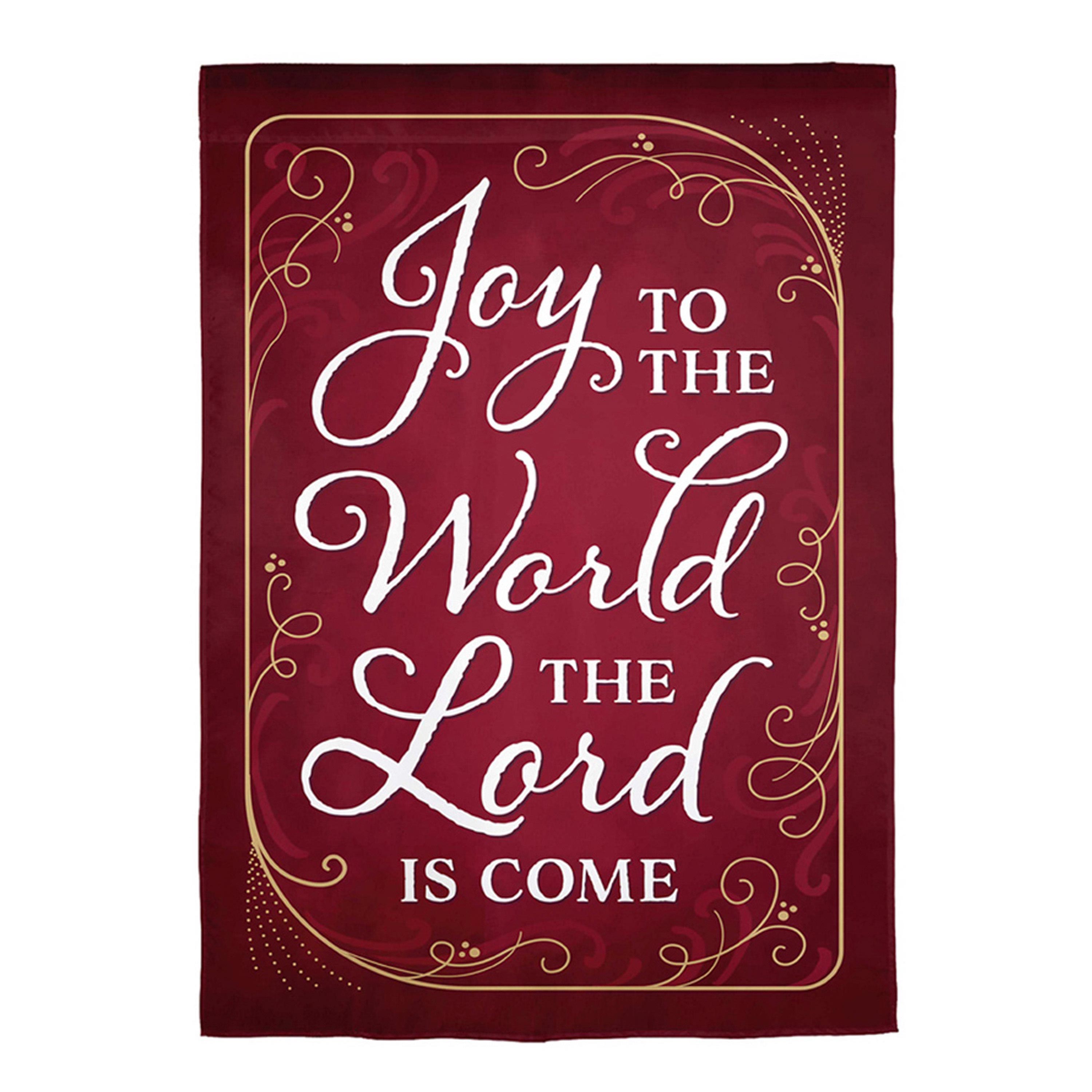 Joy to the World The Lord is Come Applique House Flag - Sports Collectibles, Sports Memorabilia, Sports Fan Shop, Sports Gifts