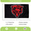 Chicago Bears Single Sided Estate Flag with 2 Grommets, 3'x5' - Sports Gifts, Sports Memorabilia, Sports Collectibles, Fan Shop