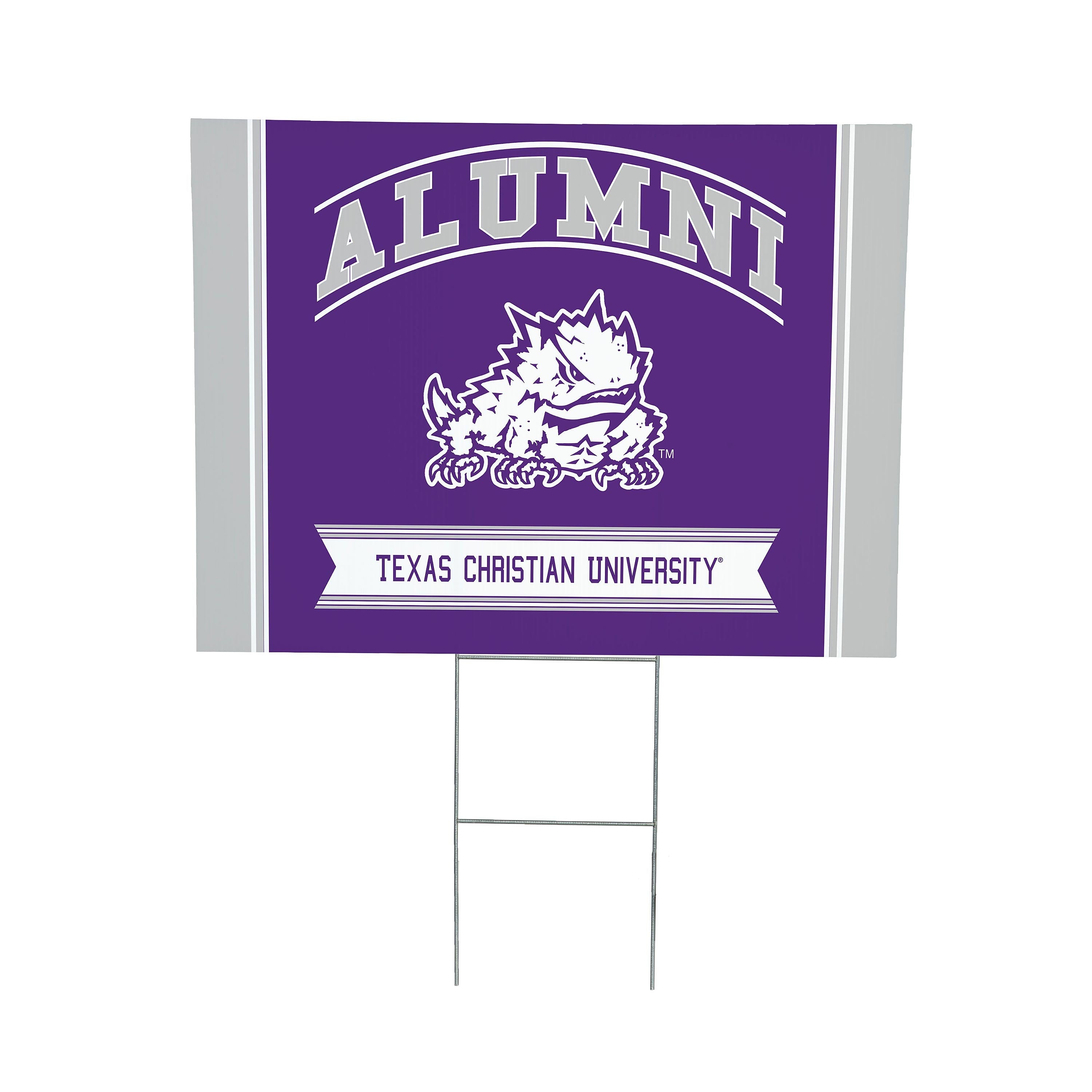 Texas Christian University Coroplast Yard Sign Alumni - Sports Collectibles, Sports Memorabilia, Sports Fan Shop, Sports Gifts