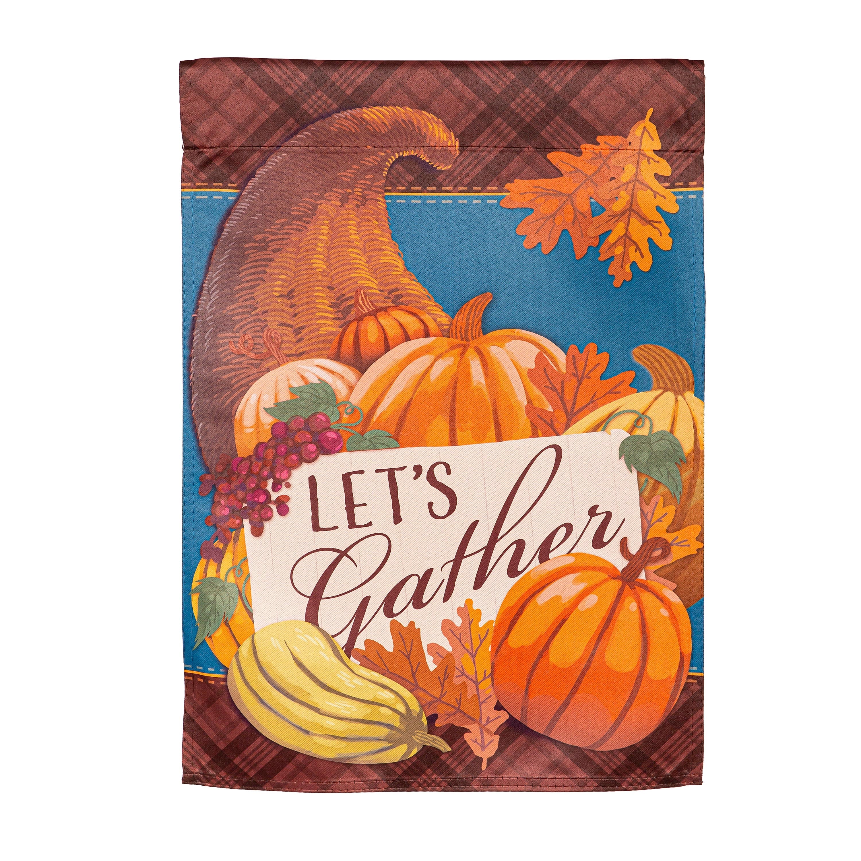 Gather Cornucopia Suede Garden Flag - Sports Collectibles, Sports Memorabilia, Sports Fan Shop, Sports Gifts