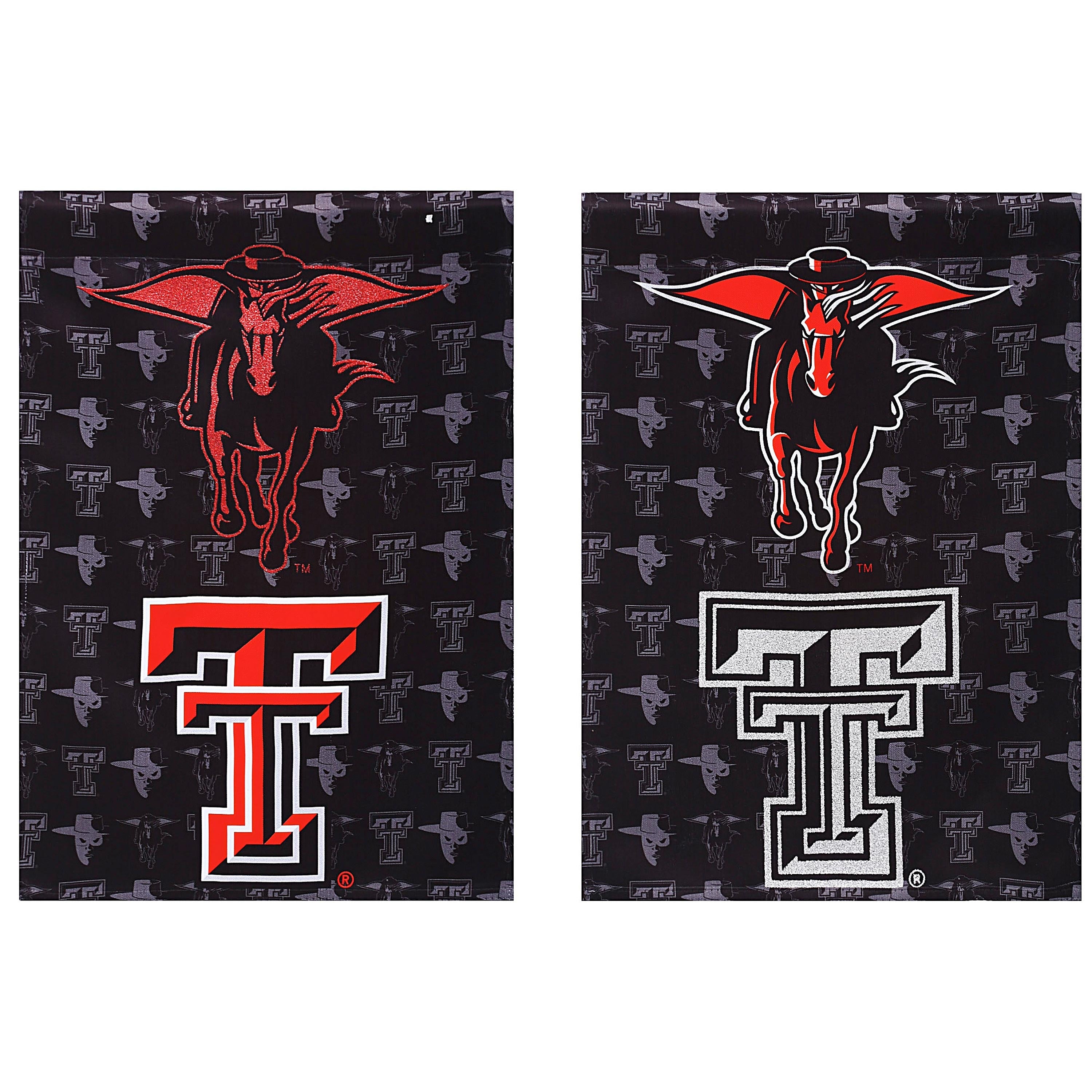 Flag, Suede, Glitter, DS, Gar, Texas Tech - Sports Gifts, Sports Memorabilia, Sports Collectibles, Fan Shop