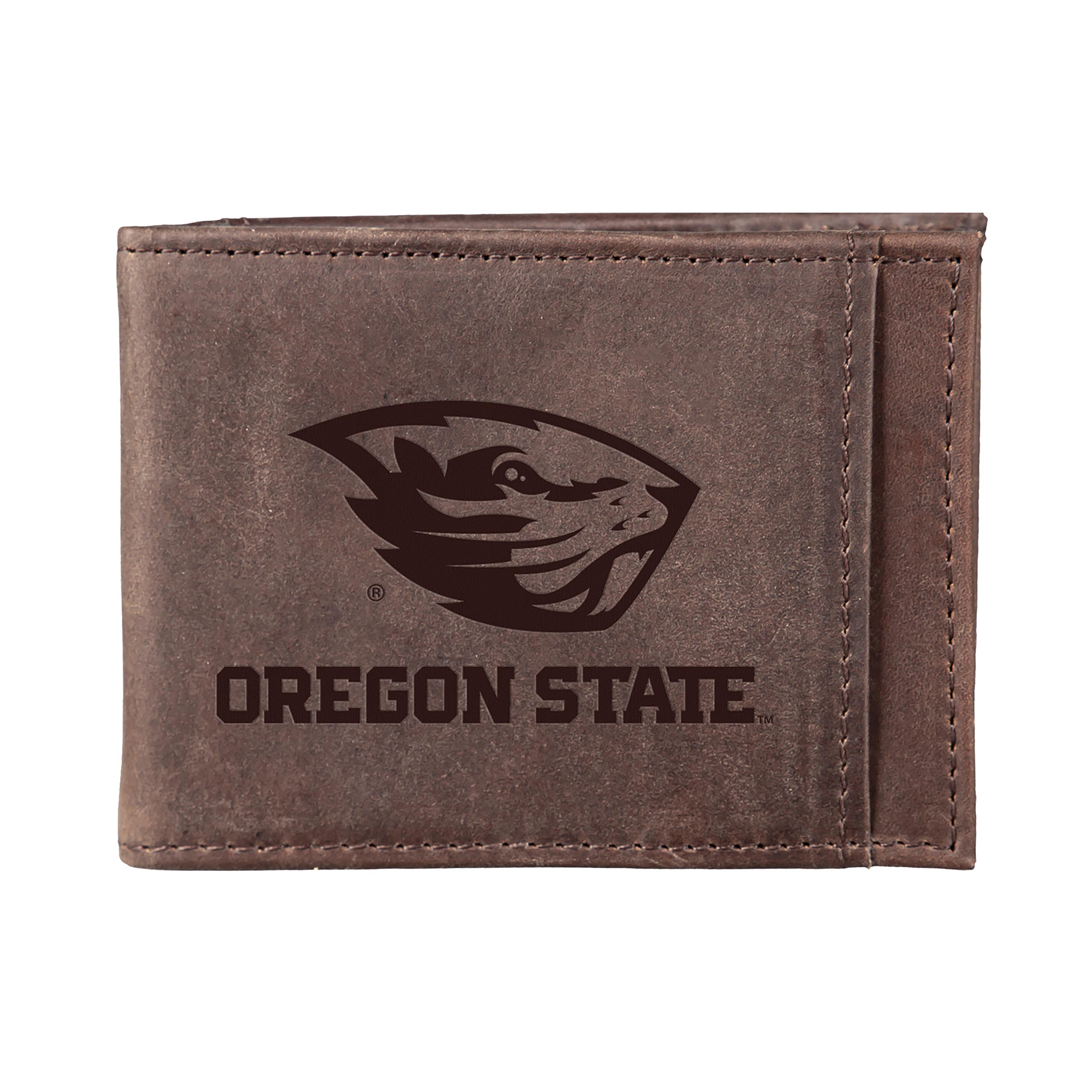 Front Pocket Wallet w/ RFID Blocking, Oregon State University, Brown - Sports Collectibles, Sports Memorabilia, Sports Fan Shop, Sports Gifts