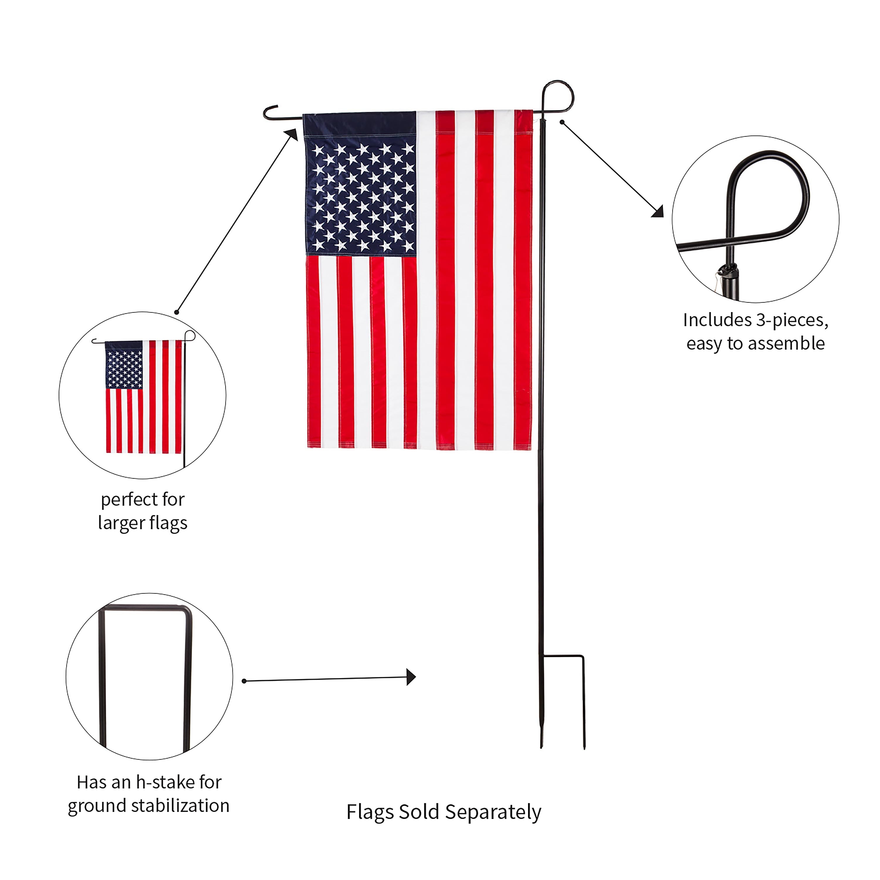 Iron House Flag Stand - Sports Collectibles, Sports Memorabilia, Sports Fan Shop, Sports Gifts