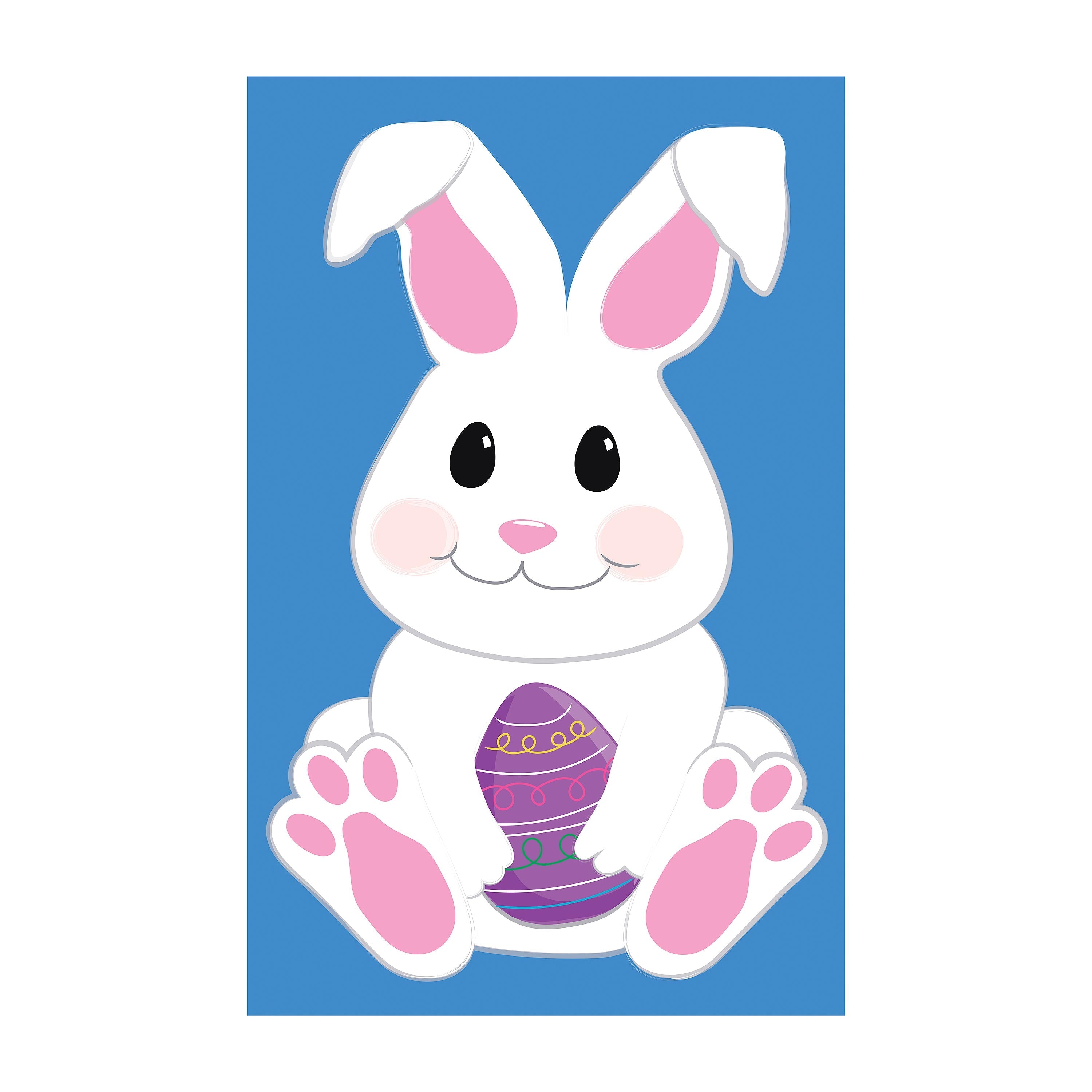 Happy Bunny Basic Applique House Flag - Sports Collectibles, Sports Memorabilia, Sports Fan Shop, Sports Gifts