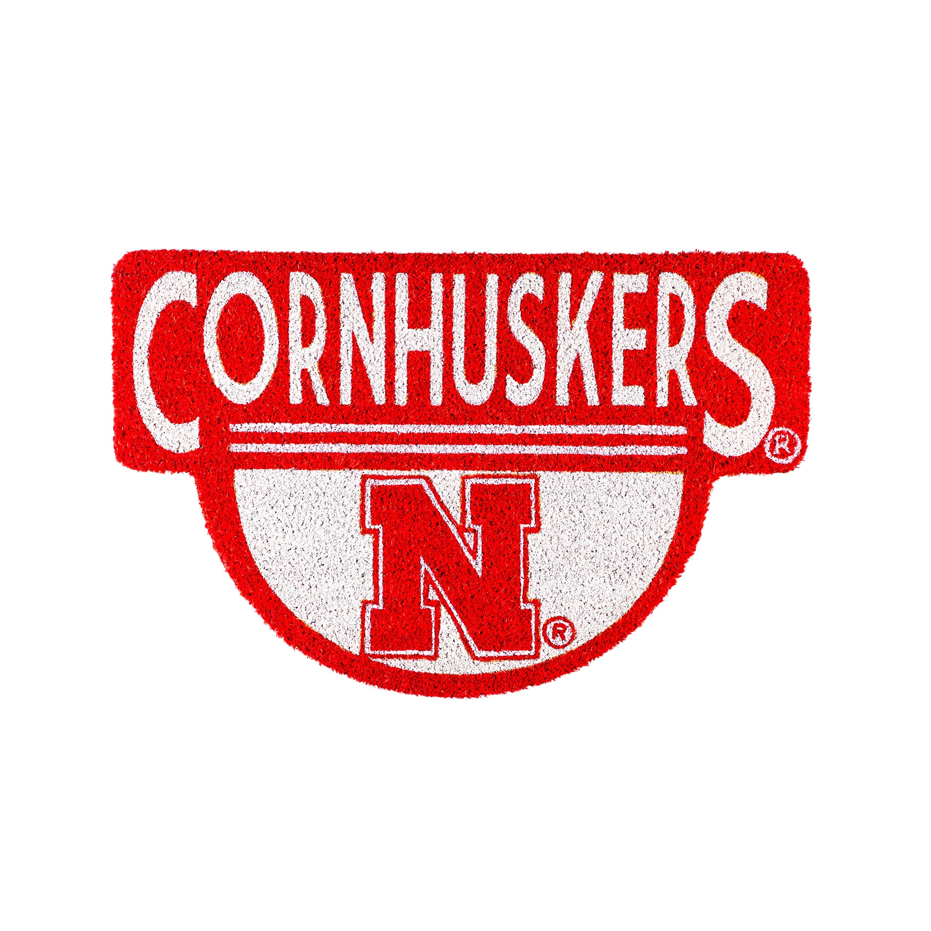 NCAA Team Shaped Coir Door Mat, Nebraska Cornhuskers - Sports Collectibles, Sports Memorabilia, Sports Fan Shop, Sports Gifts