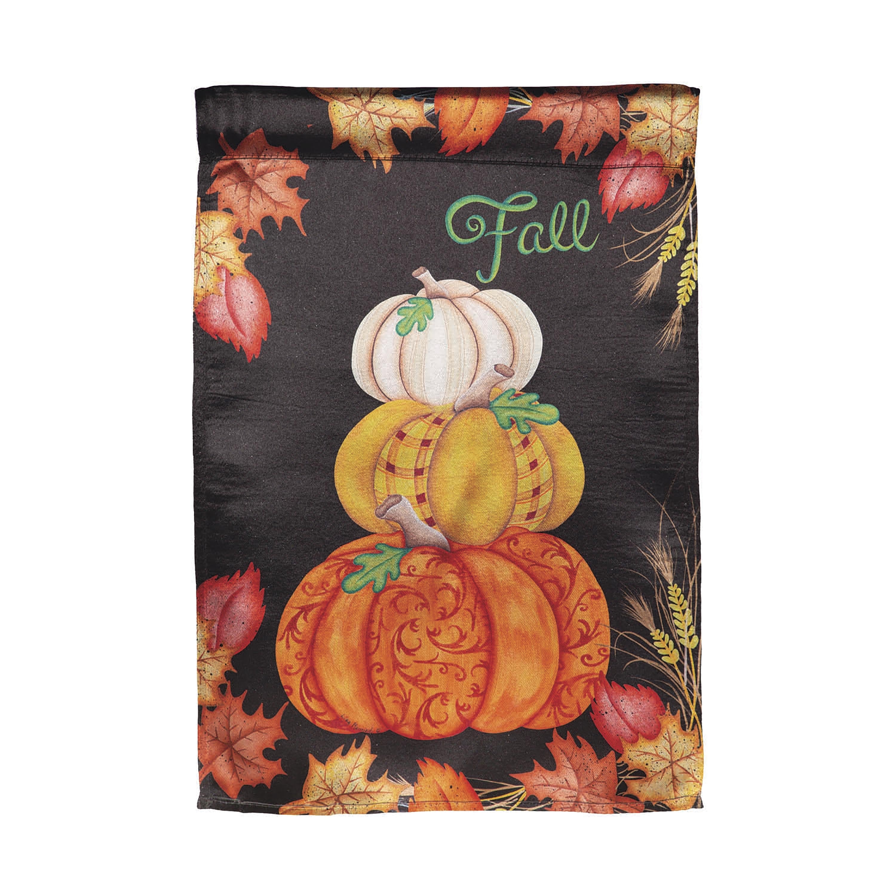 Stacked Pumpkins Lustre Garden Flag - Sports Collectibles, Sports Memorabilia, Sports Fan Shop, Sports Gifts