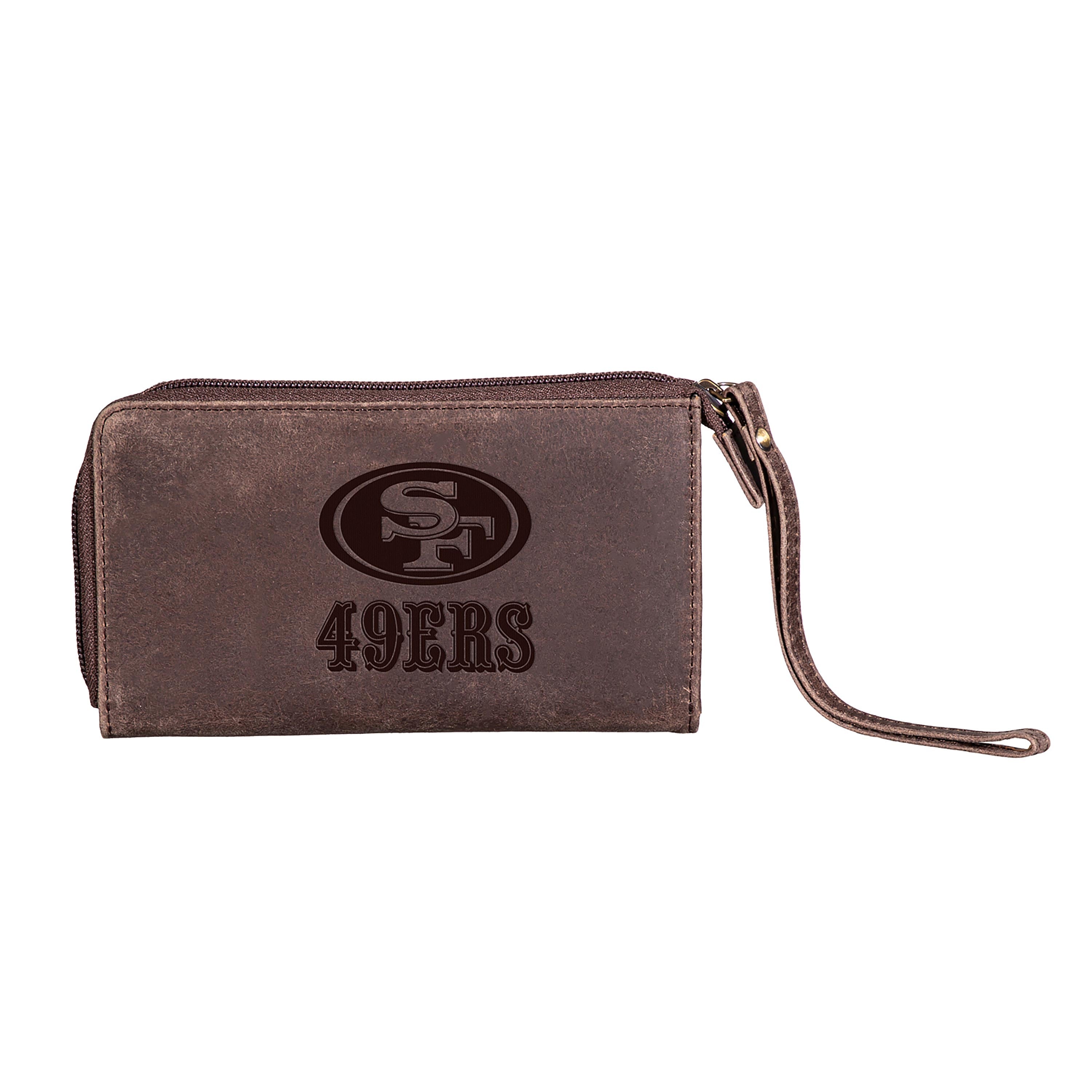 Wristlet Wallet, Brown, San Francisco 49ers - Sports Collectibles, Sports Memorabilia, Sports Fan Shop, Sports Gifts