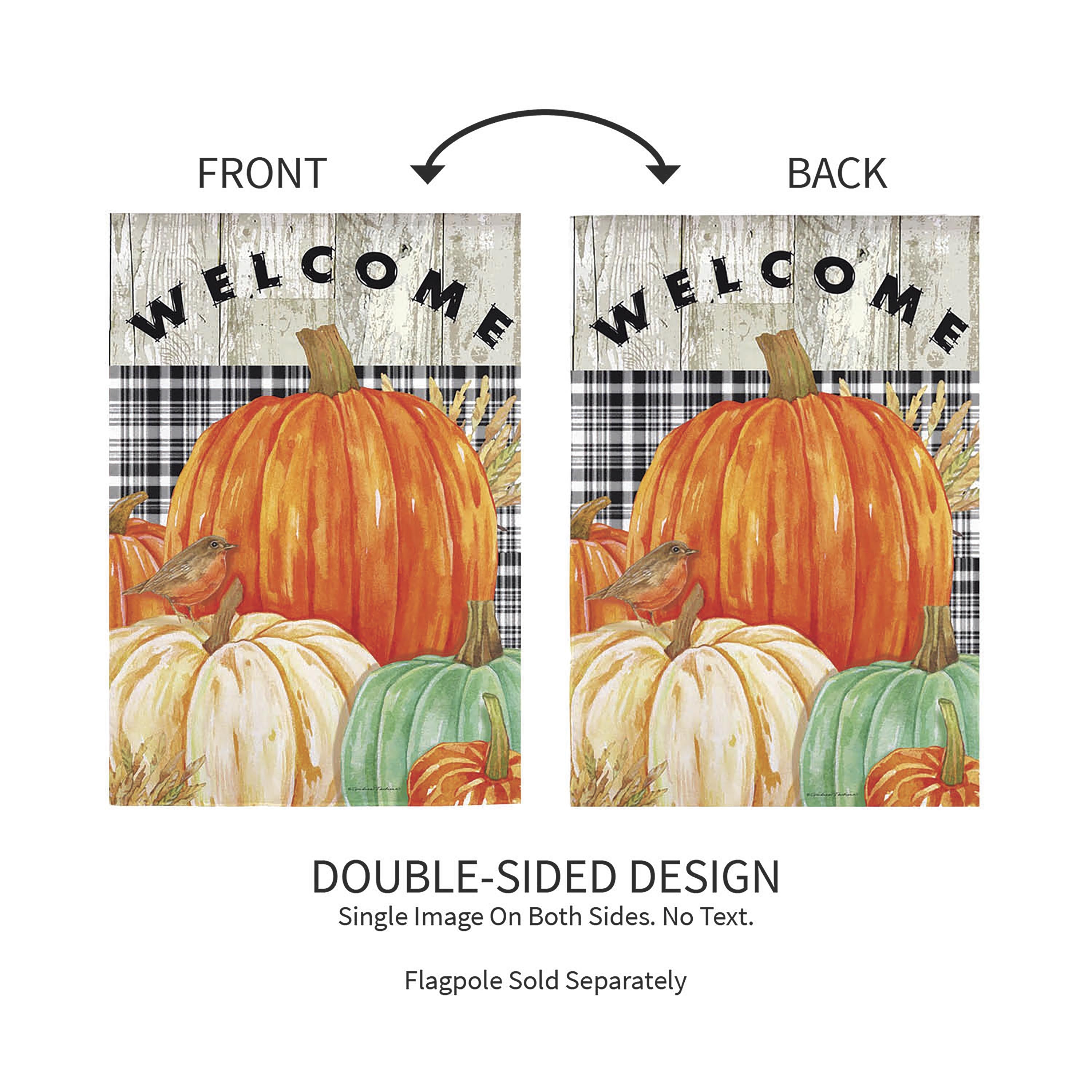 Fresh Pumpkins Garden Suede Flag - Sports Collectibles, Sports Memorabilia, Sports Fan Shop, Sports Gifts
