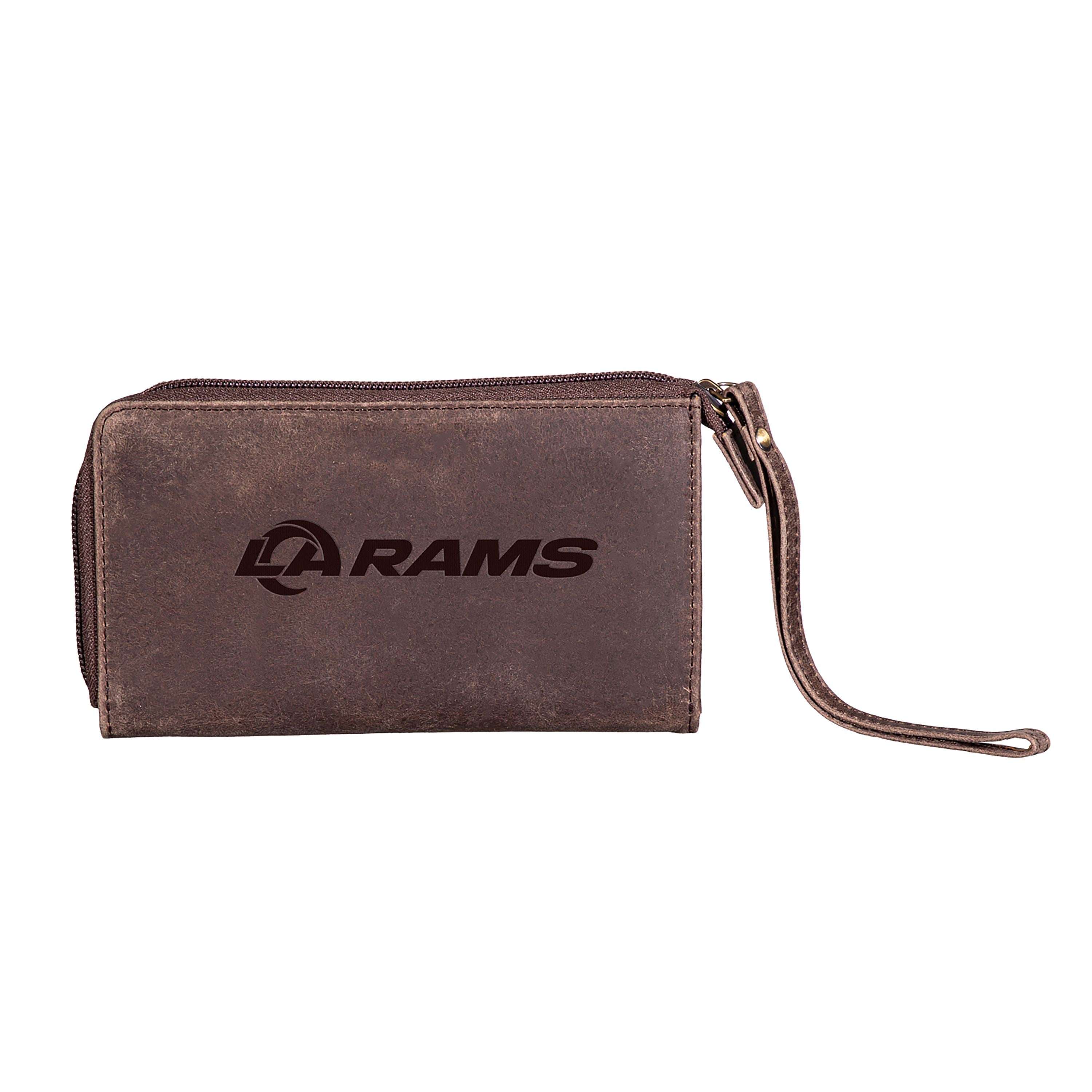 Wristlet Wallet, Brown, Los Angeles Rams - Sports Collectibles, Sports Memorabilia, Sports Fan Shop, Sports Gifts