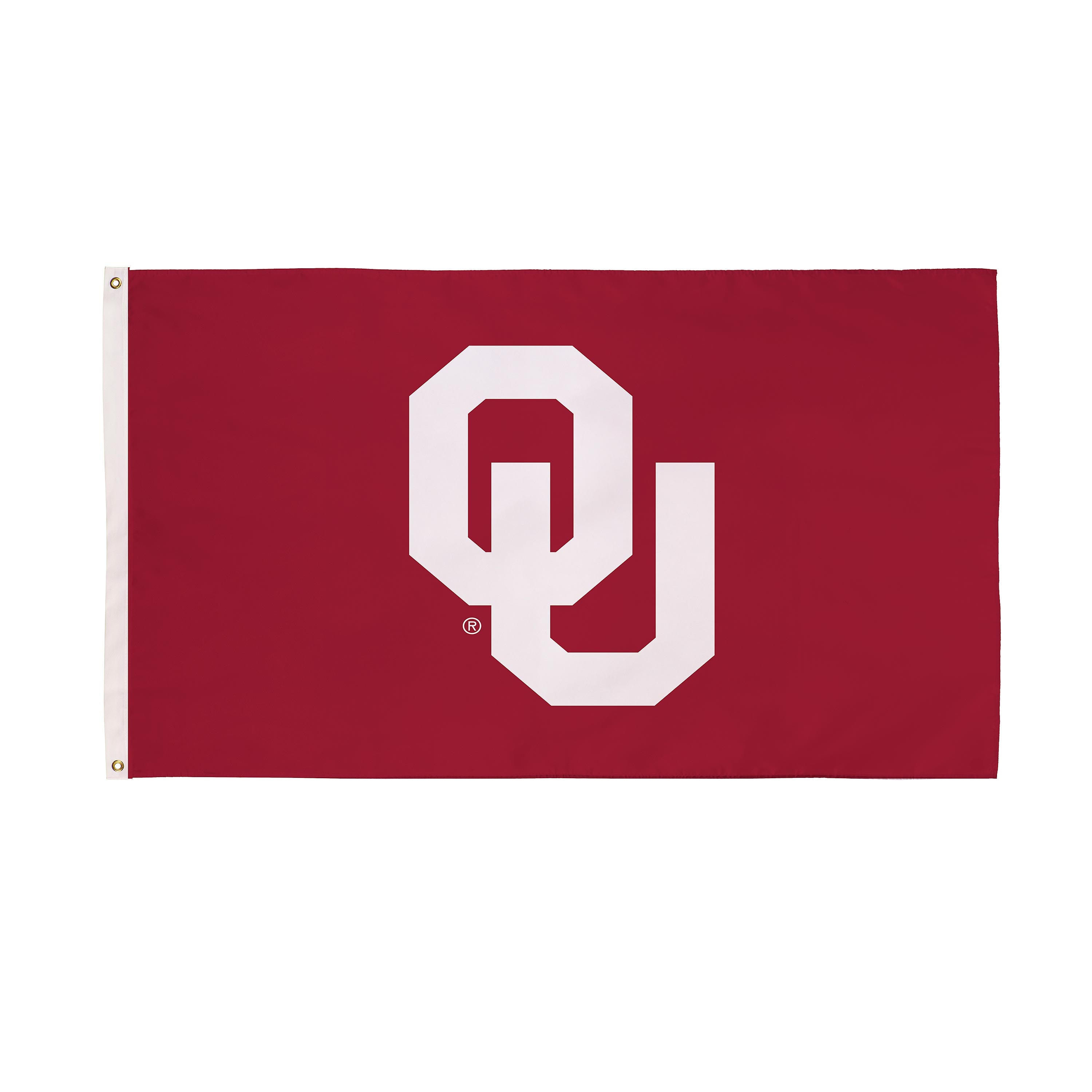 University of Oklahoma Single Sided Estate Flag with 2 Grommets, 3'x5' - Sports Gifts, Sports Memorabilia, Sports Collectibles, Fan Shop