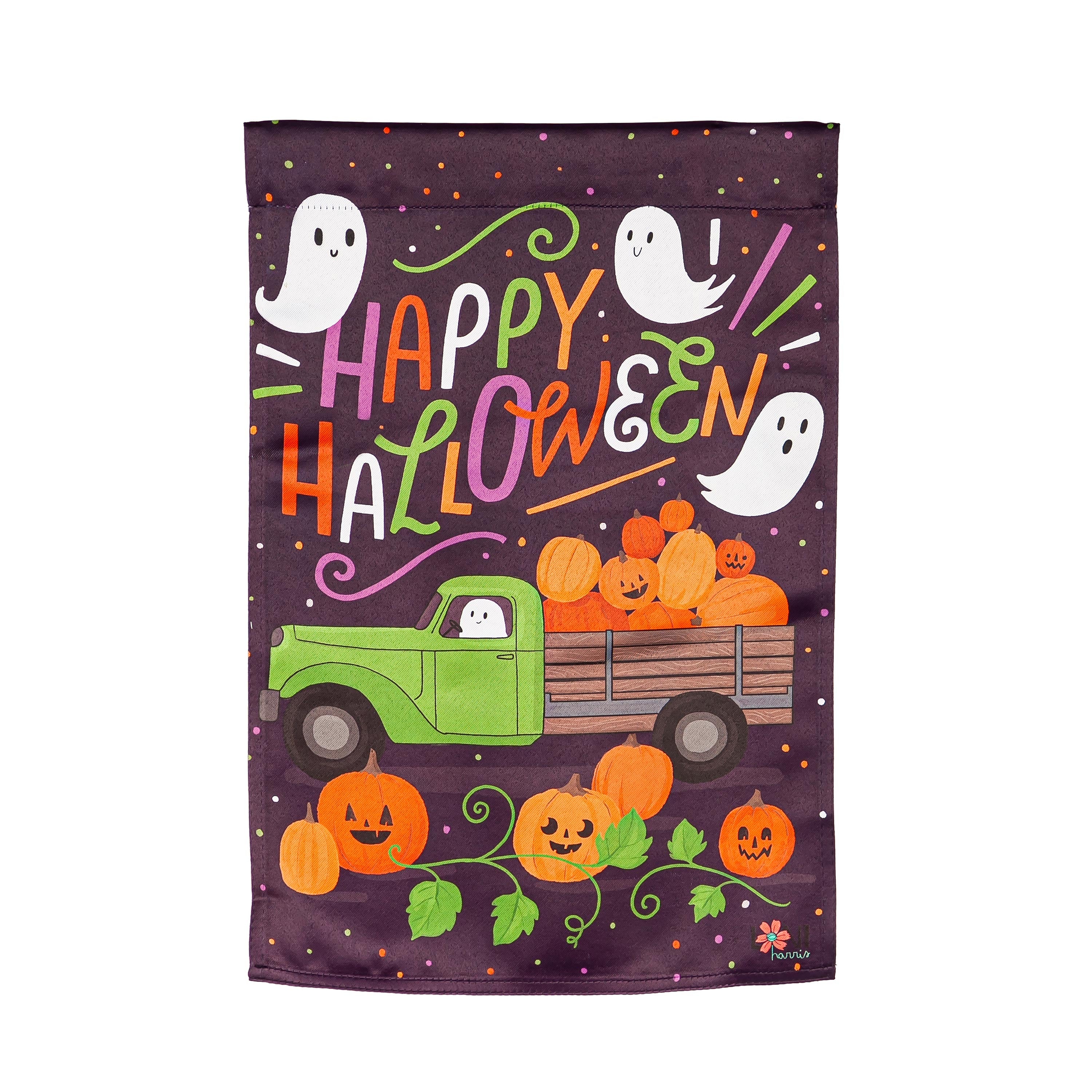 Boo Truck Garden Suede Flag - Sports Collectibles, Sports Memorabilia, Sports Fan Shop, Sports Gifts