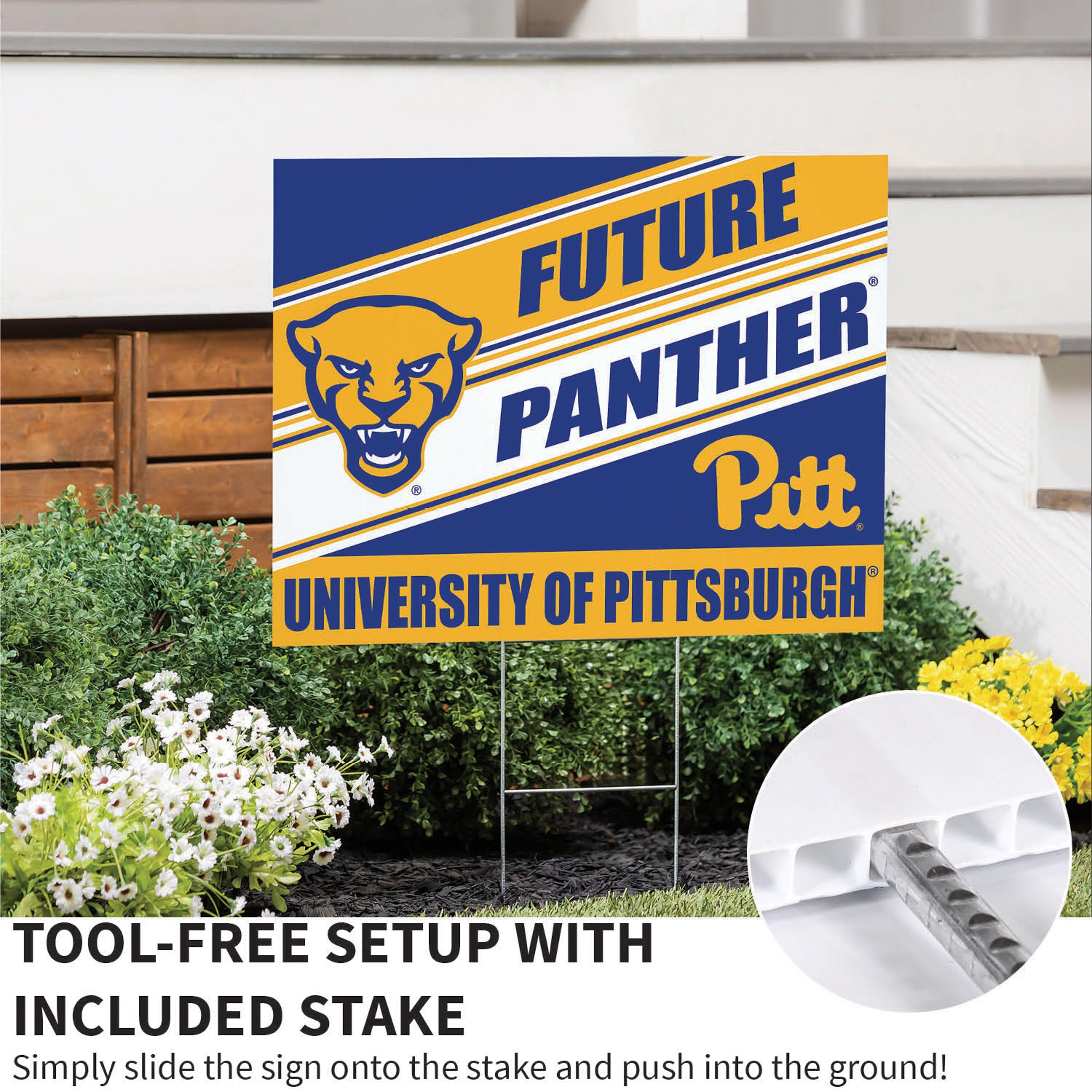 University of Pittsburgh Coroplast Yard Sign, Future Student - Sports Collectibles, Sports Memorabilia, Sports Fan Shop, Sports Gifts