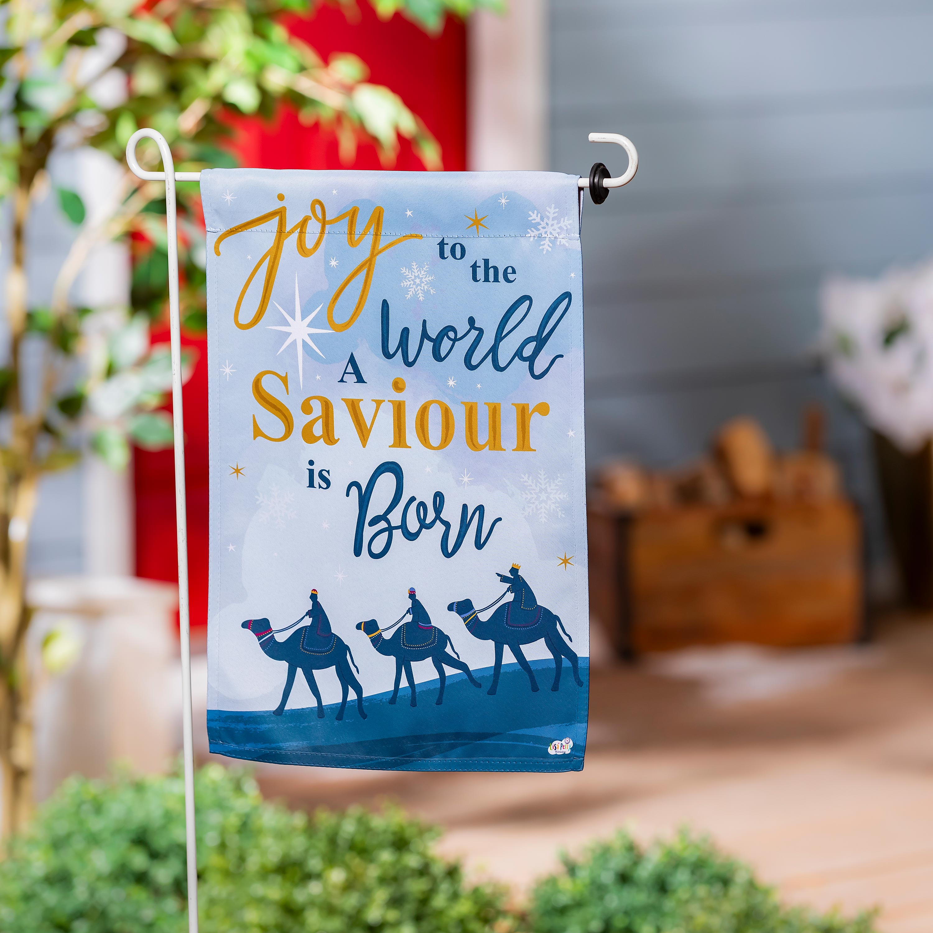 Joy to the World Reversible Suede Garden Flag - Sports Collectibles, Sports Memorabilia, Sports Fan Shop, Sports Gifts