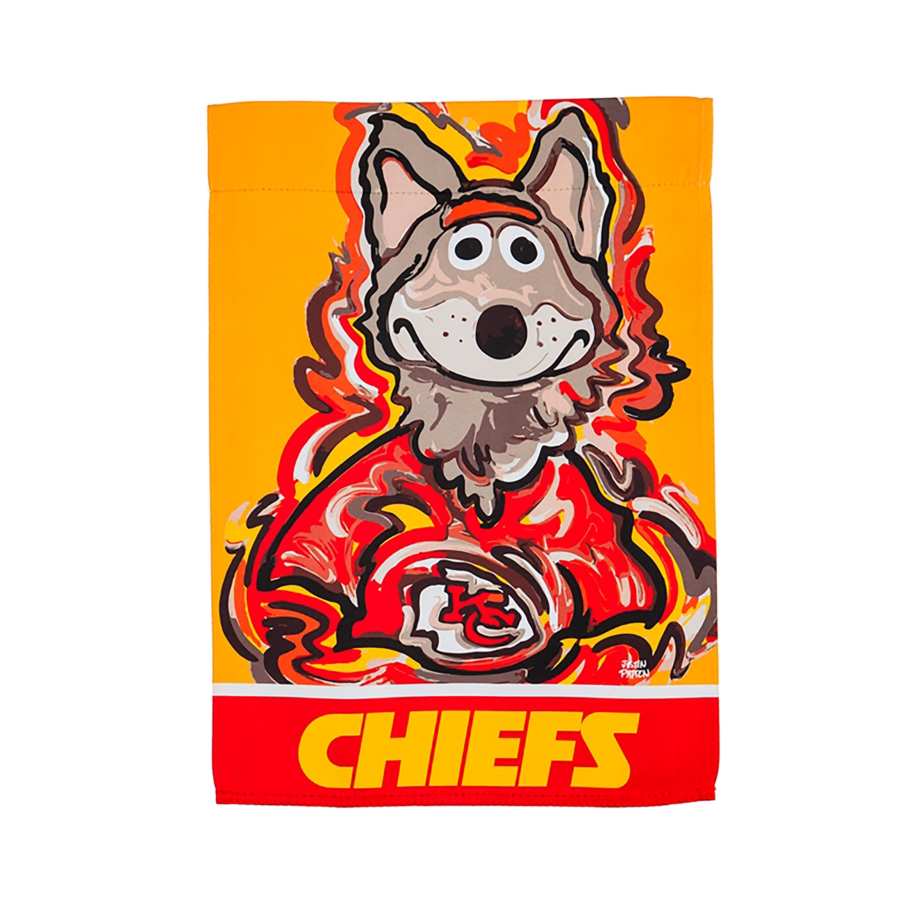 Kansas City Chiefs Justin Patten Suede Garden Flag - Sports Collectibles, Sports Memorabilia, Sports Fan Shop, Sports Gifts