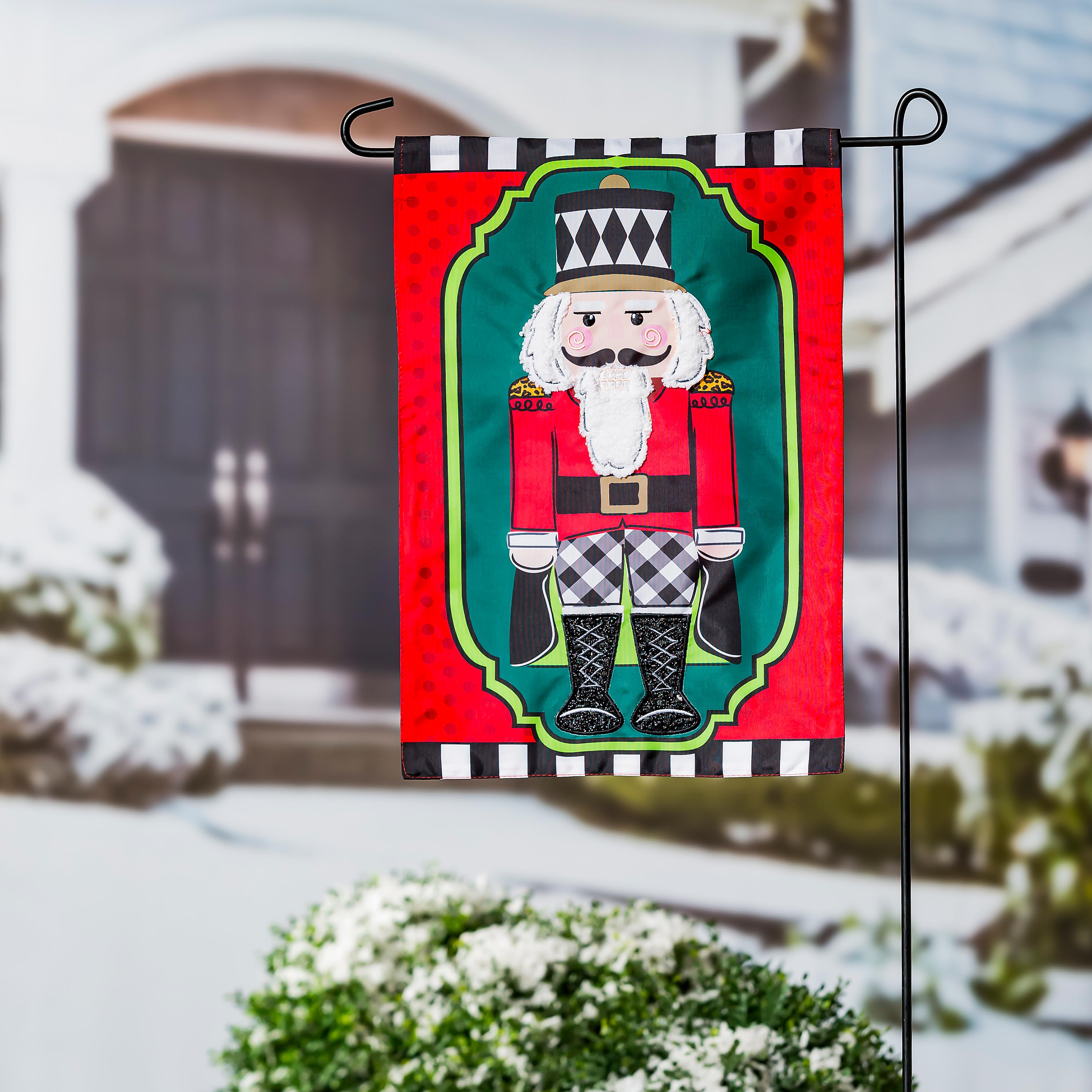 Patterned Nutcracker Applique Garden Flag - Sports Collectibles, Sports Memorabilia, Sports Fan Shop, Sports Gifts