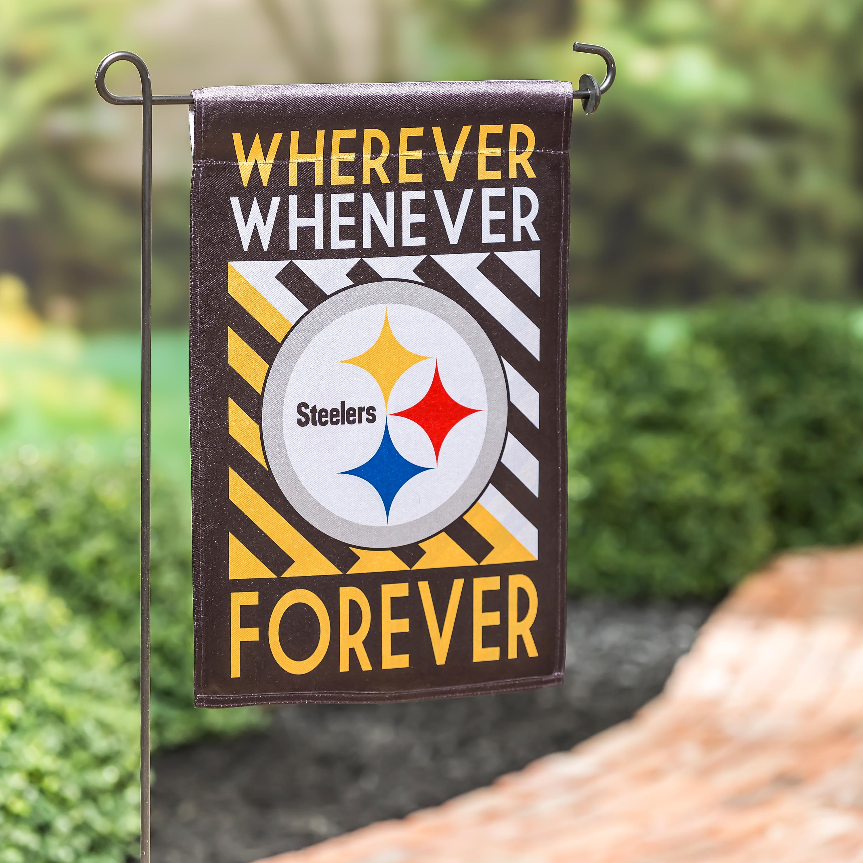 Pittsburgh Steelers WWF Fan Garden Flag - Sports Collectibles, Sports Memorabilia, Sports Fan Shop, Sports Gifts