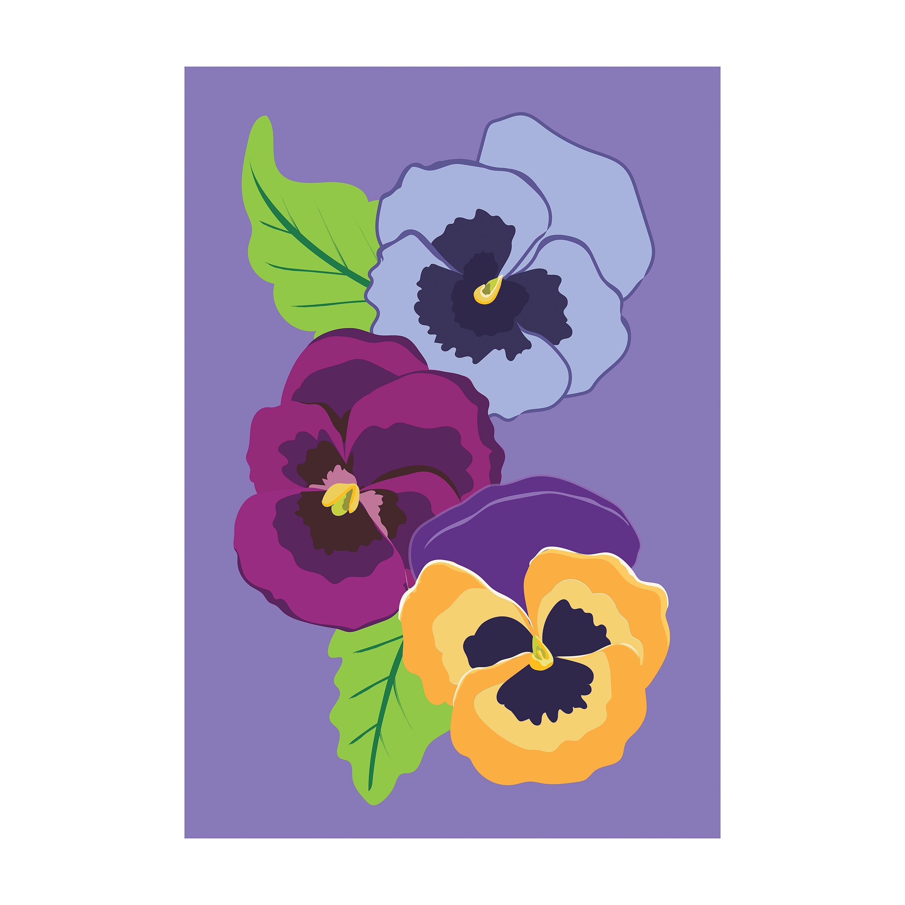 Pansy Garden Basic Applique Garden Flag - Sports Gifts, Sports Memorabilia, Sports Collectibles, Fan Shop