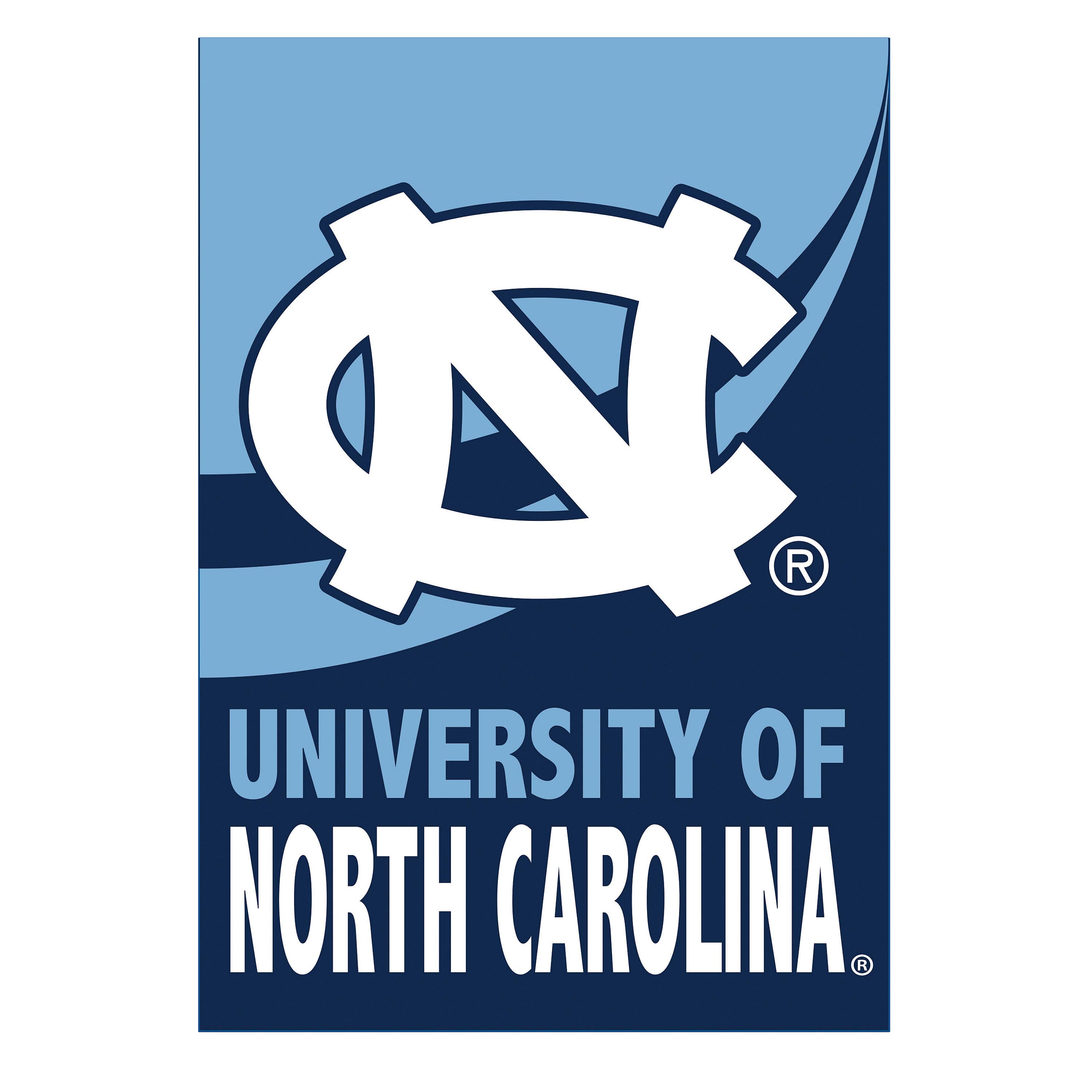 University of North Carolina Burlap Flag House Size - Sports Collectibles, Sports Memorabilia, Sports Fan Shop, Sports Gifts