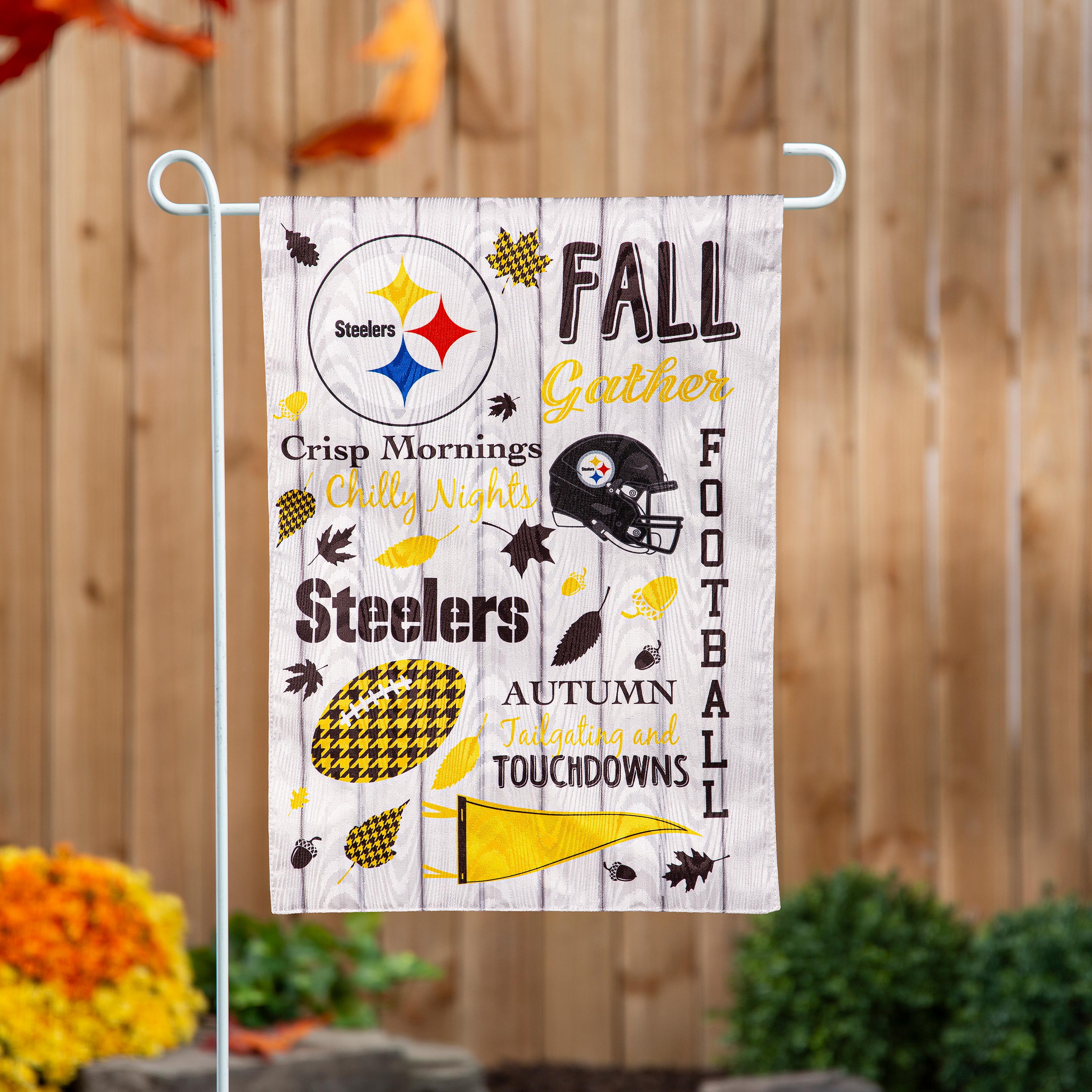 Pittsburgh Steelers, Moire Flag, GDN, Fall Seasonal - Sports Gifts, Sports Memorabilia, Sports Collectibles, Fan Shop